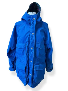 1980s Eddie Bauer Blue Hooded Parka M