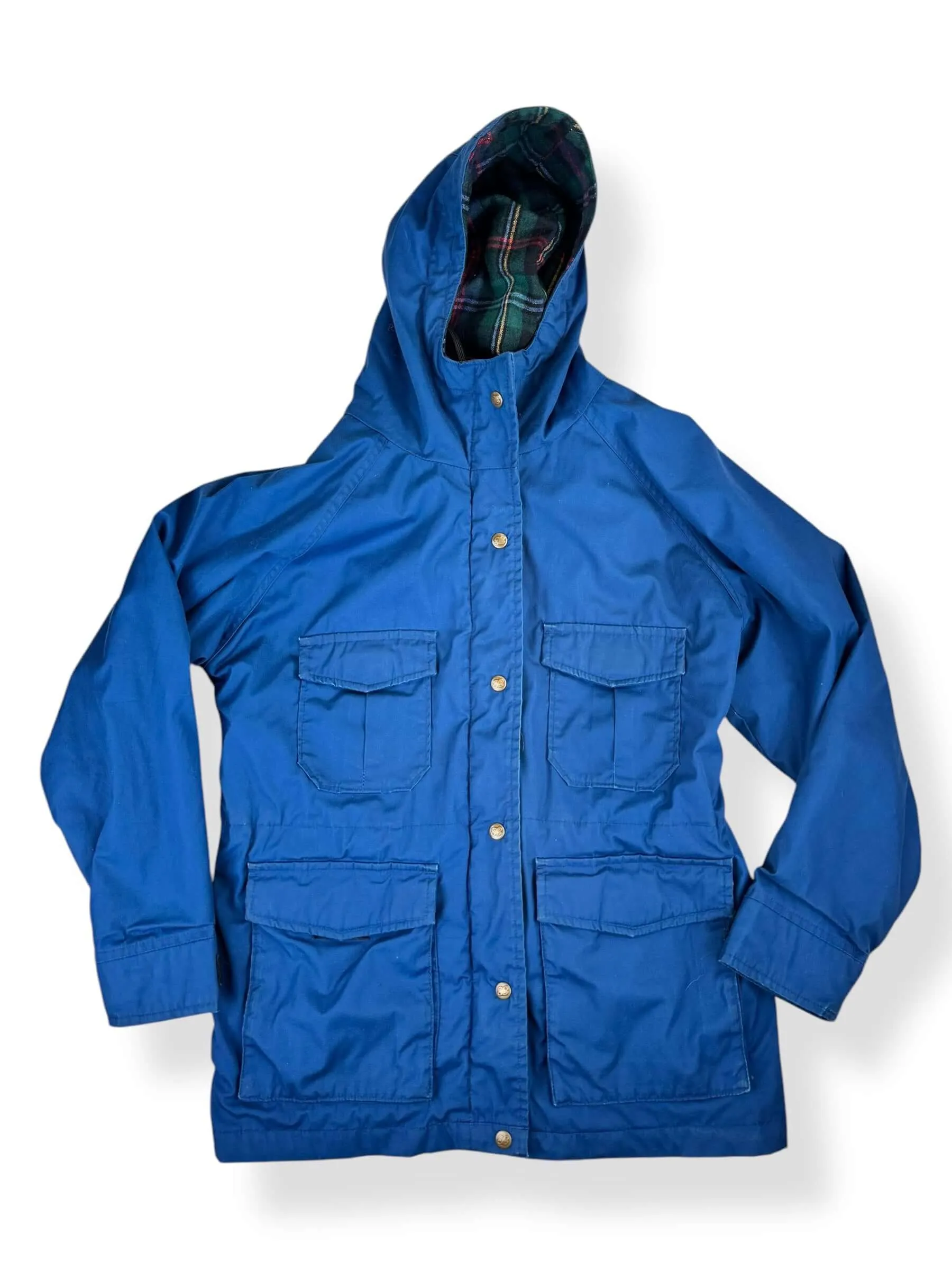 1980s Eddie Bauer Blue Hooded Parka M