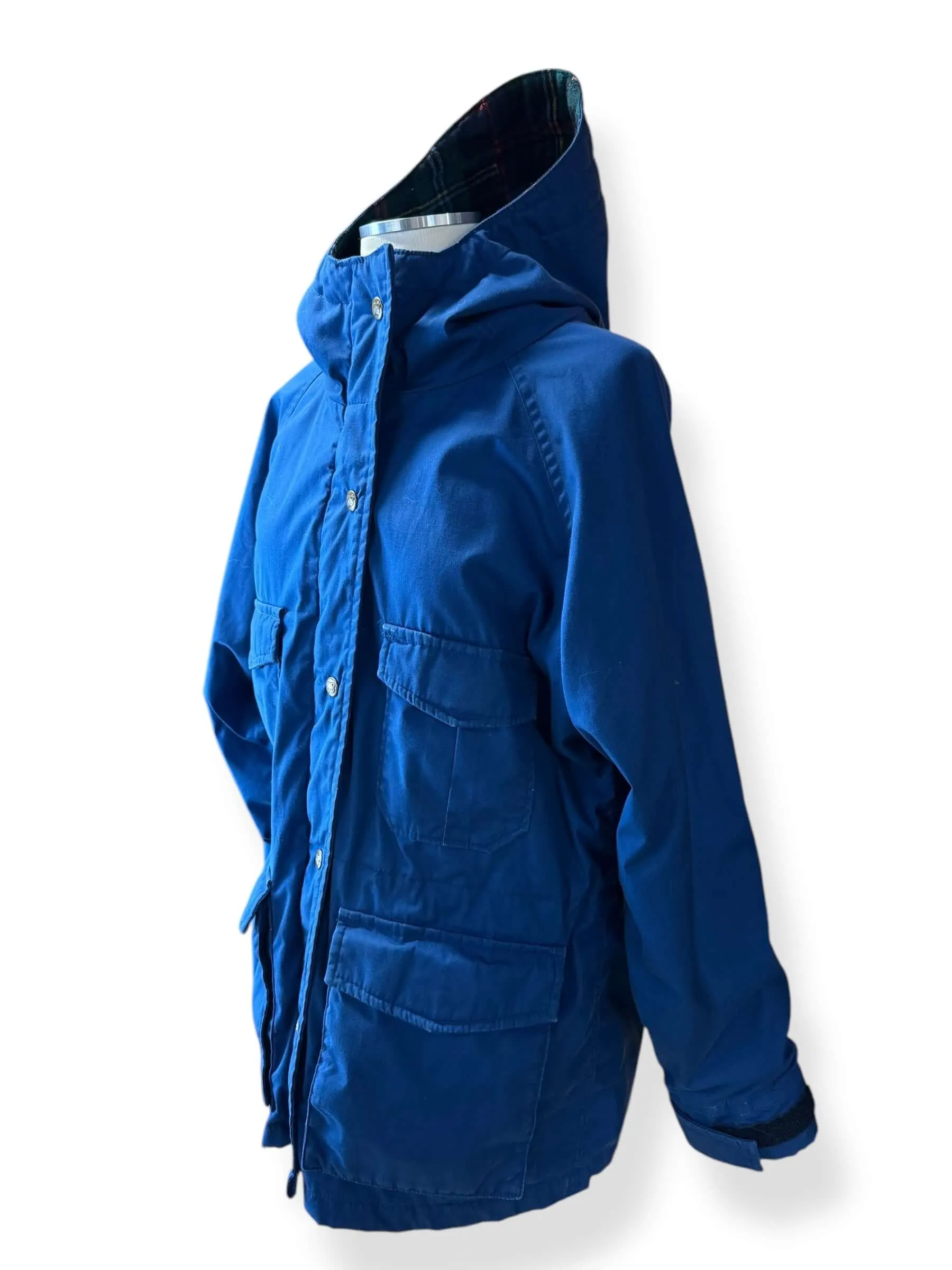 1980s Eddie Bauer Blue Hooded Parka M
