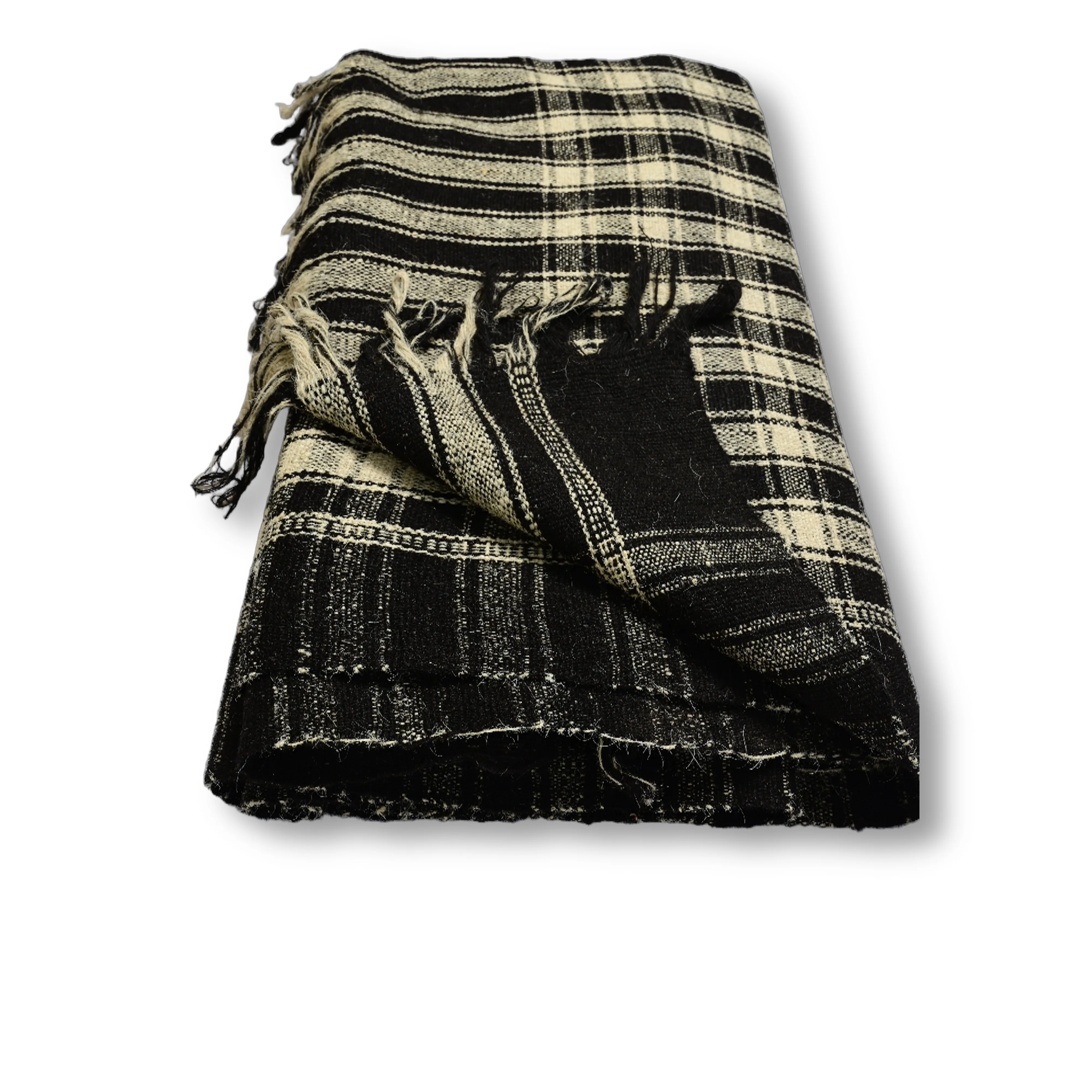 AHILYADEVI SHG Big Checks Shawl, Made By Natural Sheep Wool, Traditional Item, Pack Of 1 No, 10ft