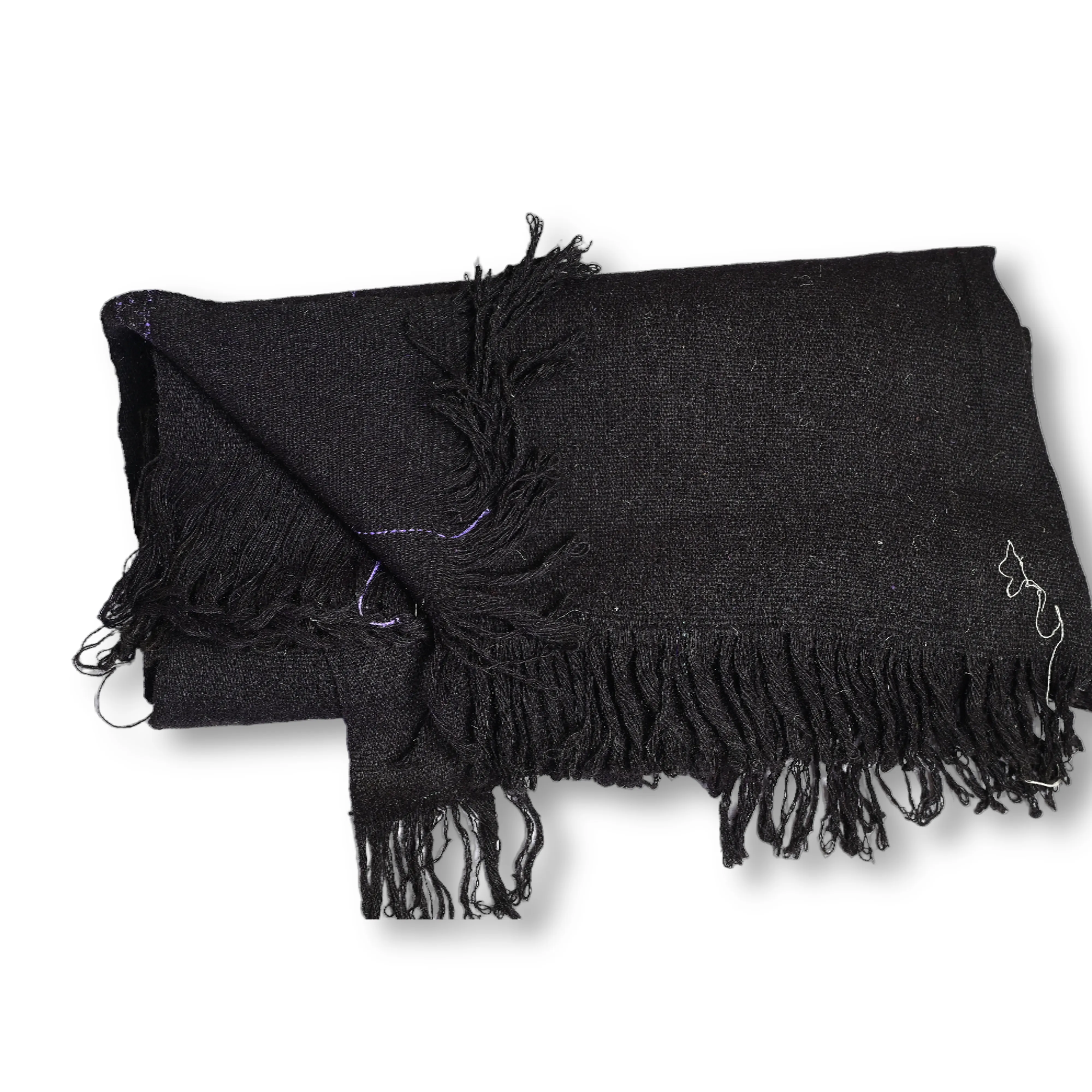 AHILYADEVI SHG Black Line Shawl, Made By Natural Sheep Wool, Traditional Item, Pack Of 1 No, 10ft
