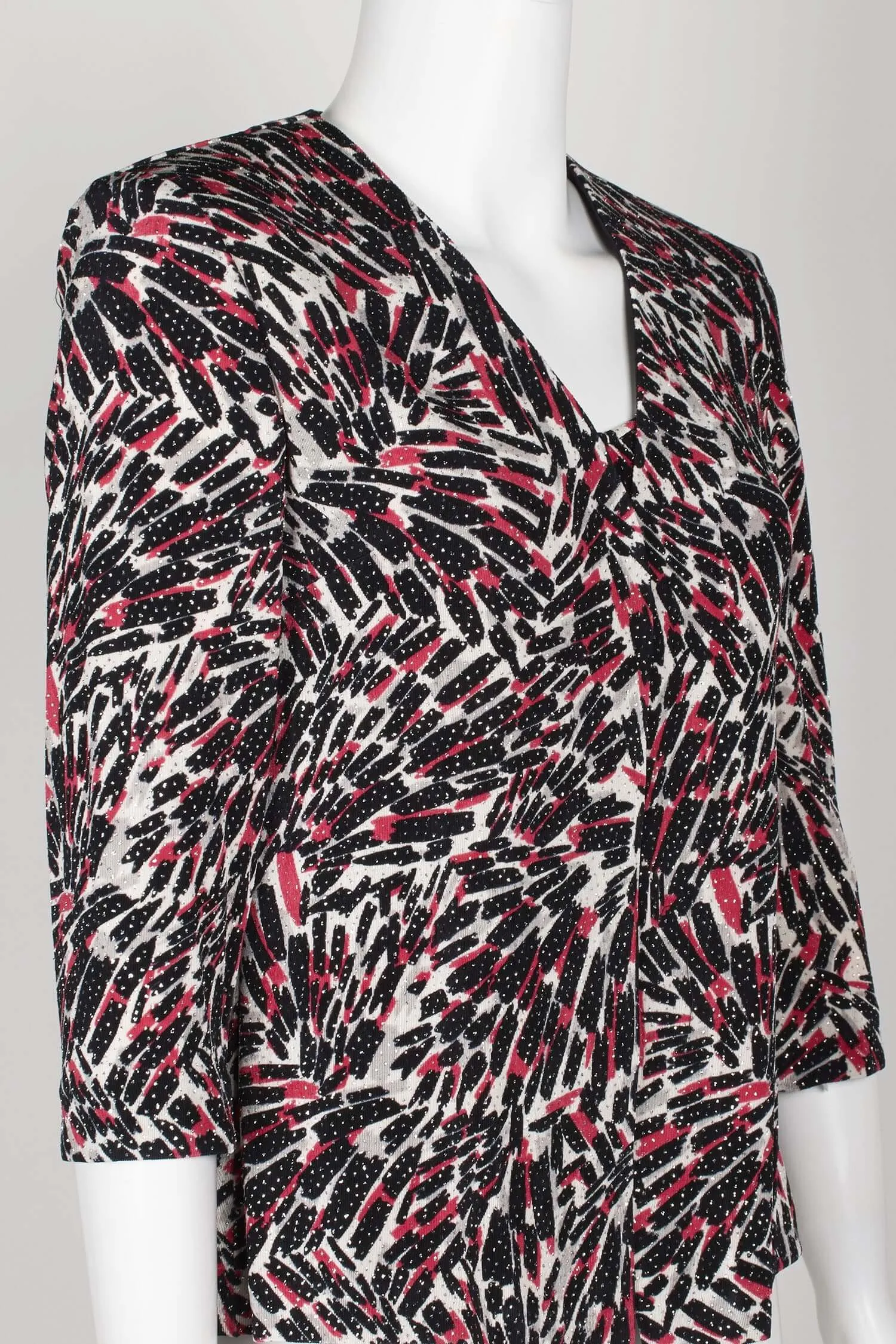 Alex Evenings V-Neck Sleeveless Embellished Jersey Top with Matching Jacket