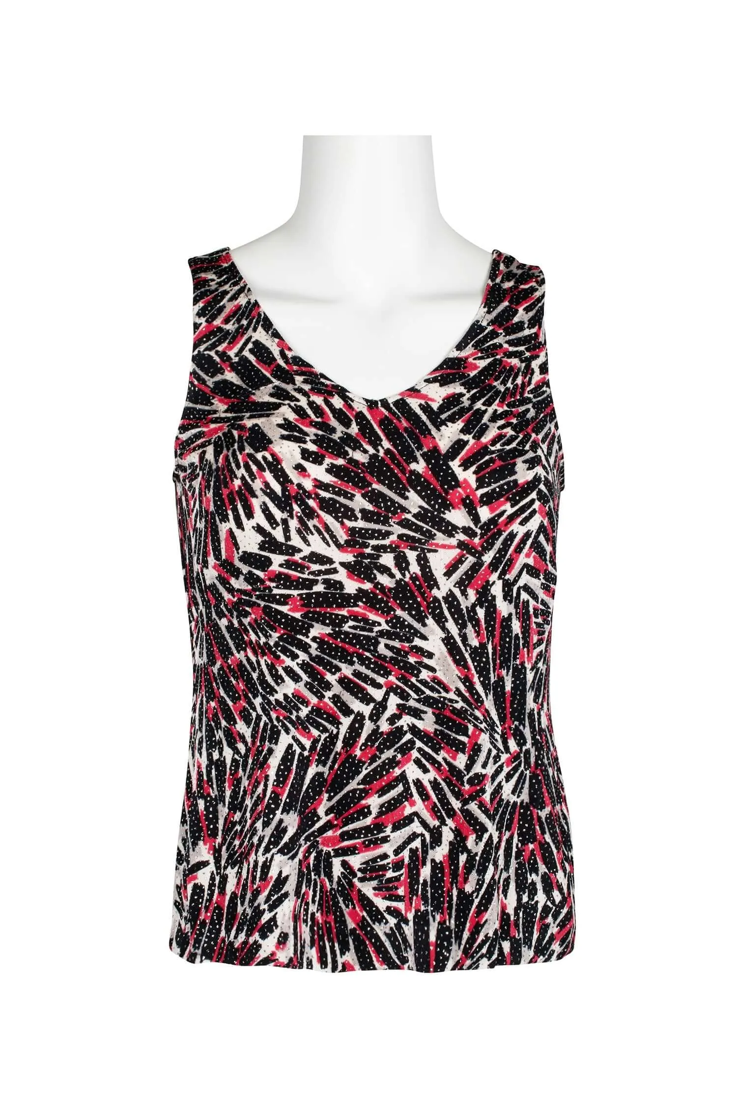 Alex Evenings V-Neck Sleeveless Embellished Jersey Top with Matching Jacket