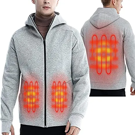Anniou Mens Heated Hoodie Jacket