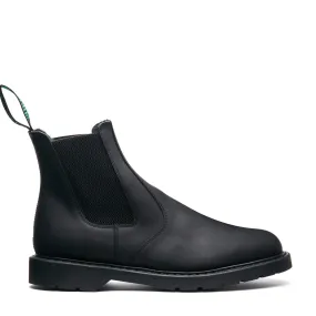 Black Greasy Shearling Lined Dealer Boot