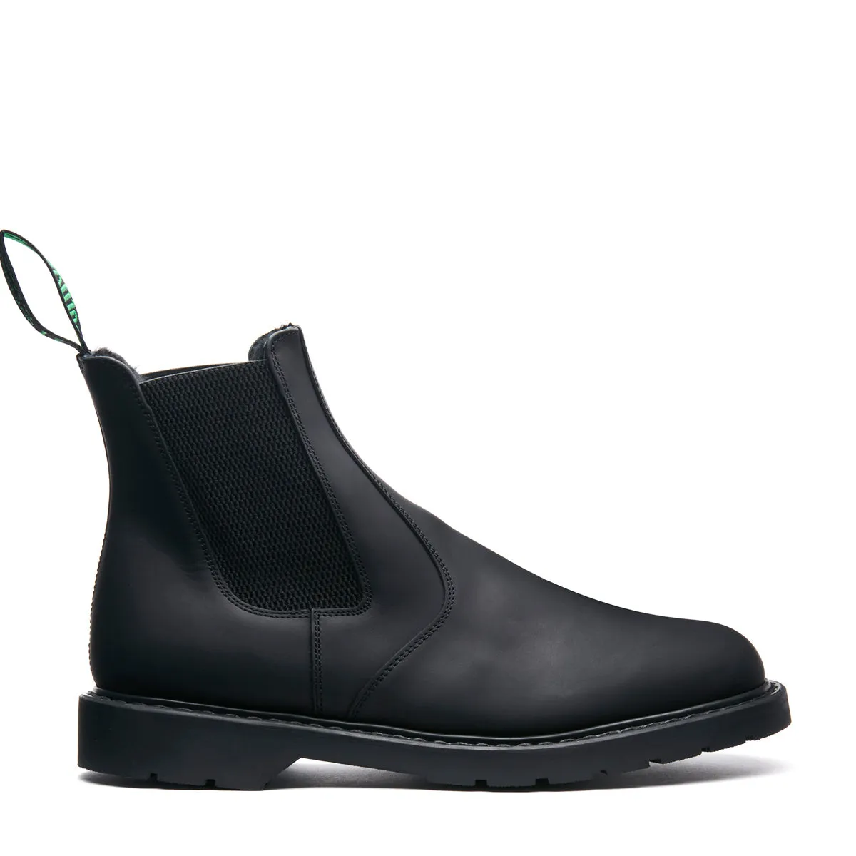 Black Greasy Shearling Lined Dealer Boot