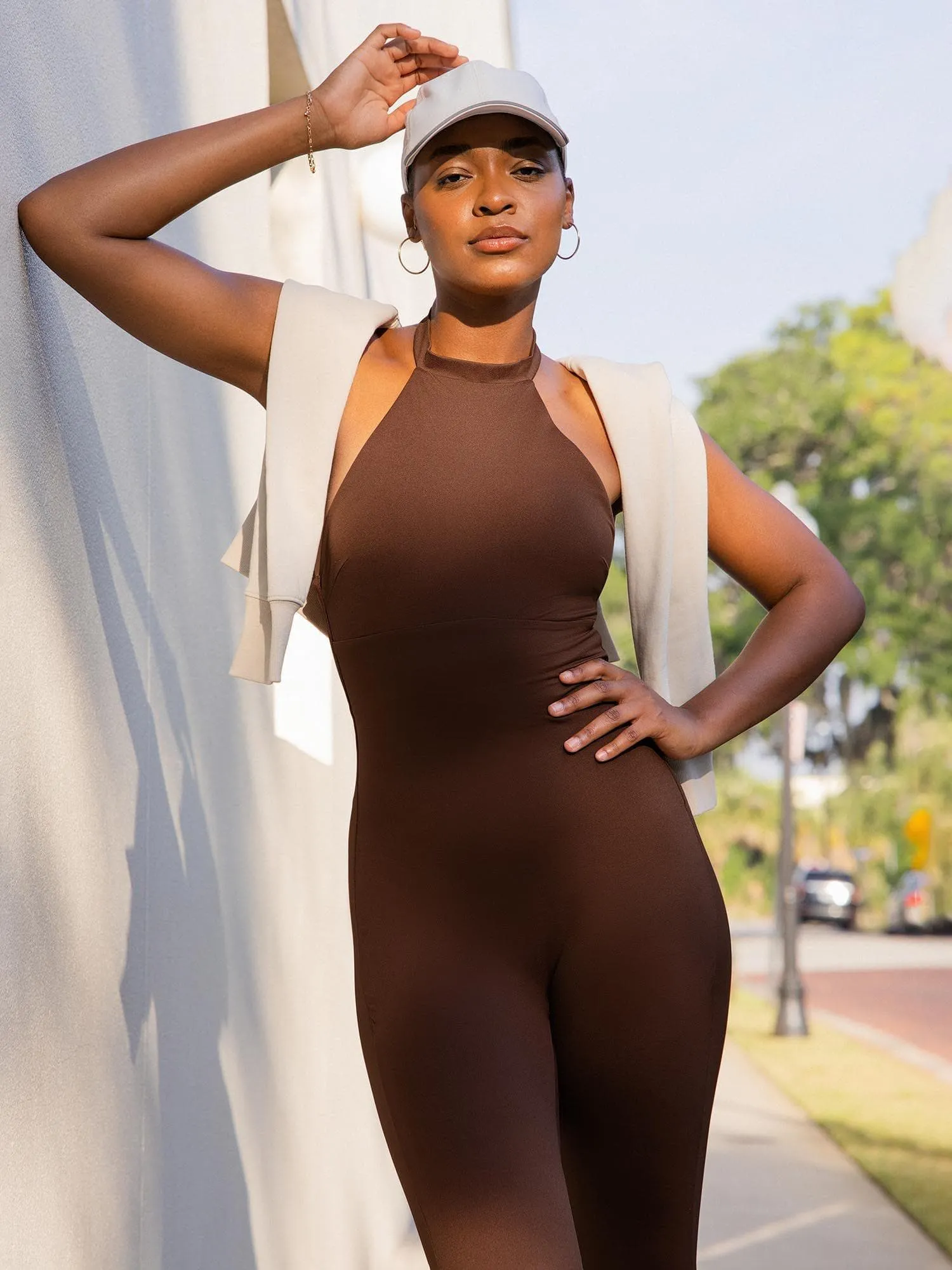 Built-In Shapewear Halter Jumpsuit Or Romper