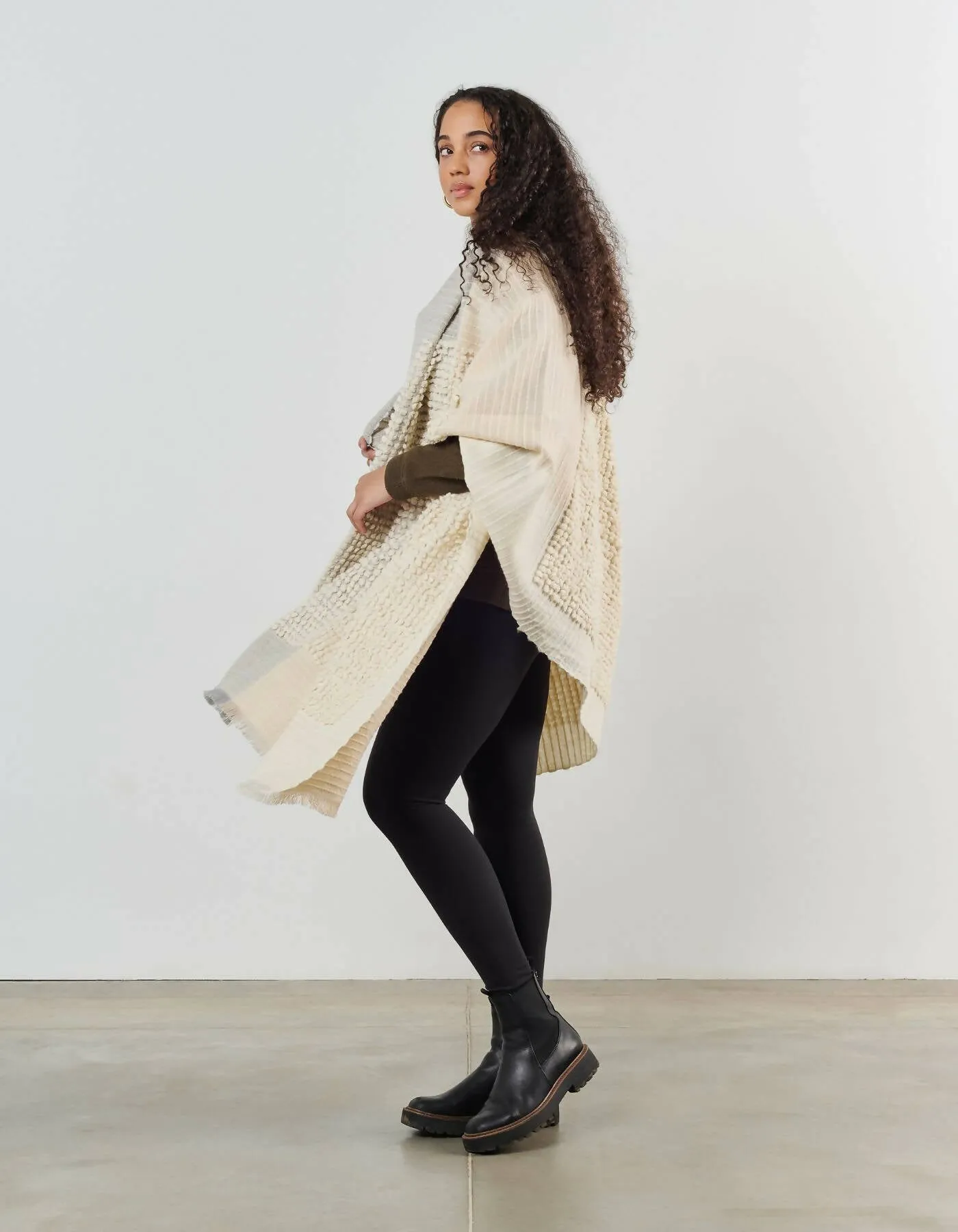 Butterscotch Plush Merino Blanket / Shawl / Throw