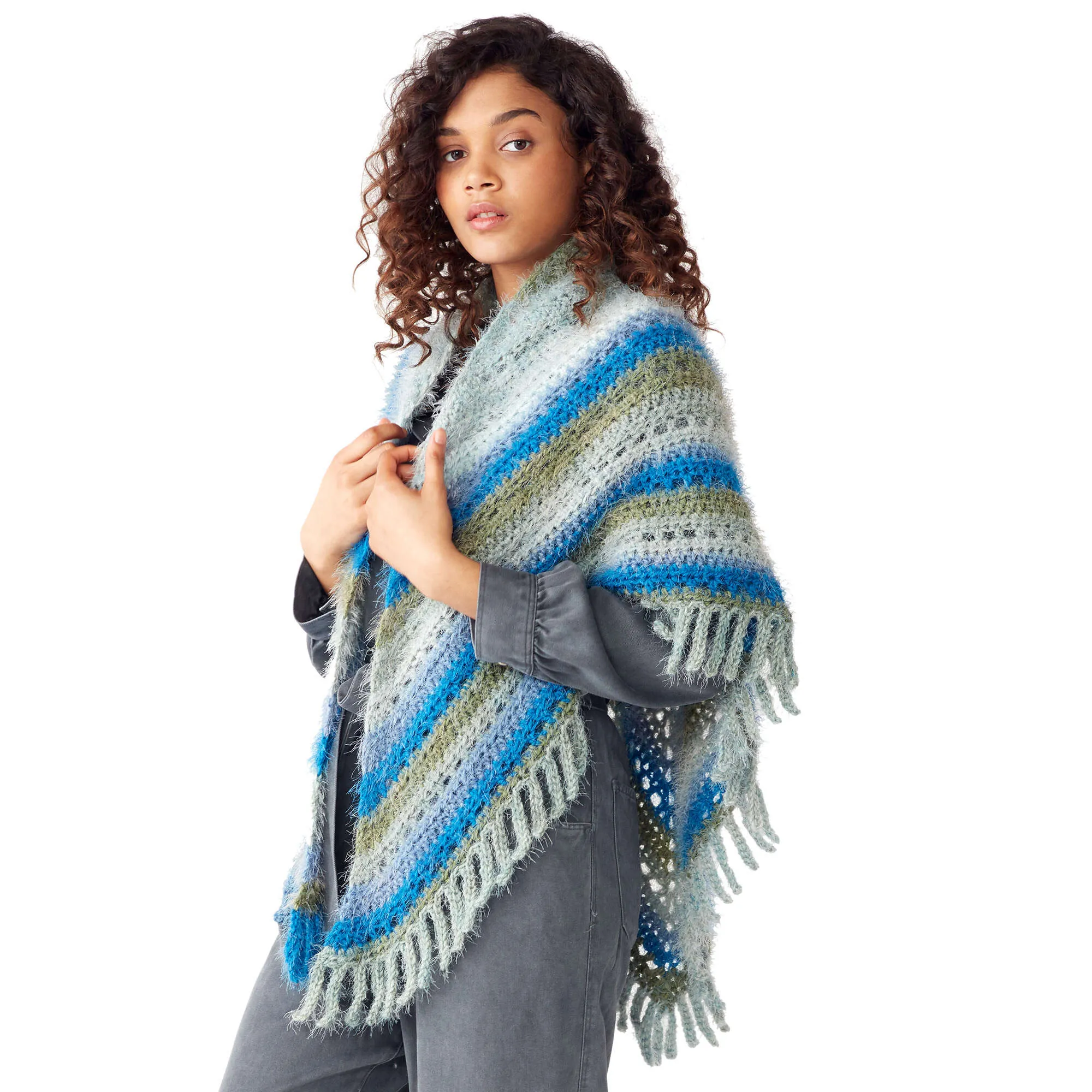 Caron Make A Point Crochet Shawl