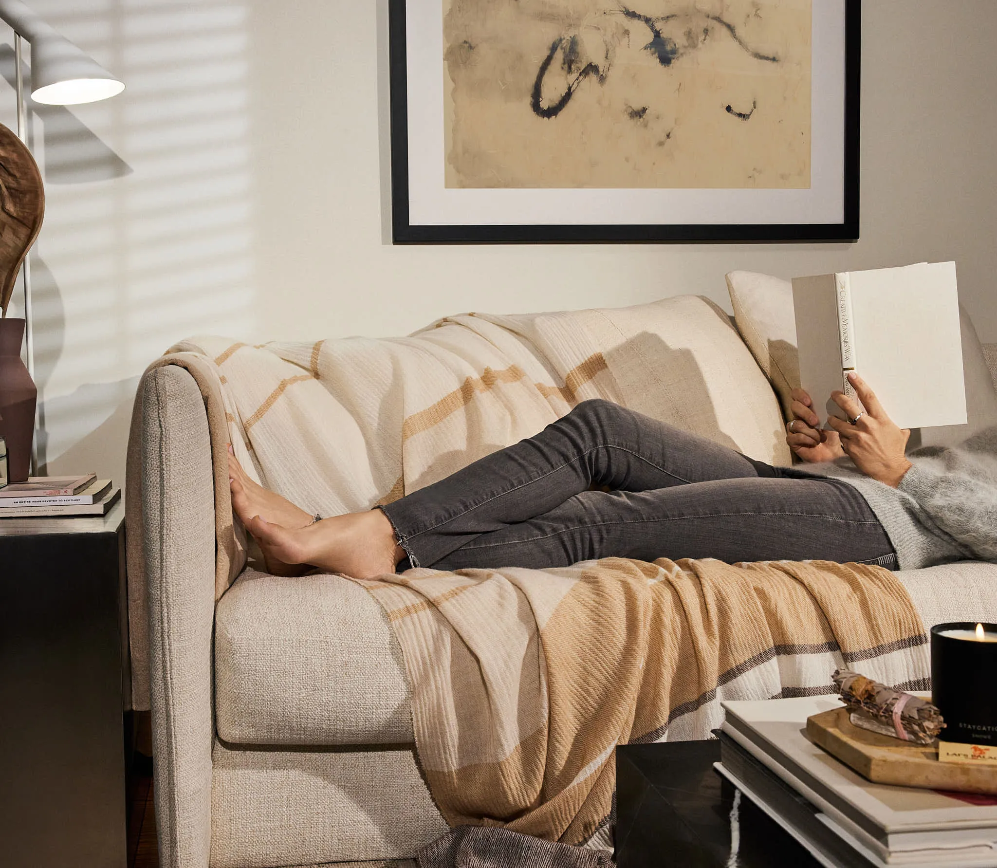 Cashmere Stripe Throw