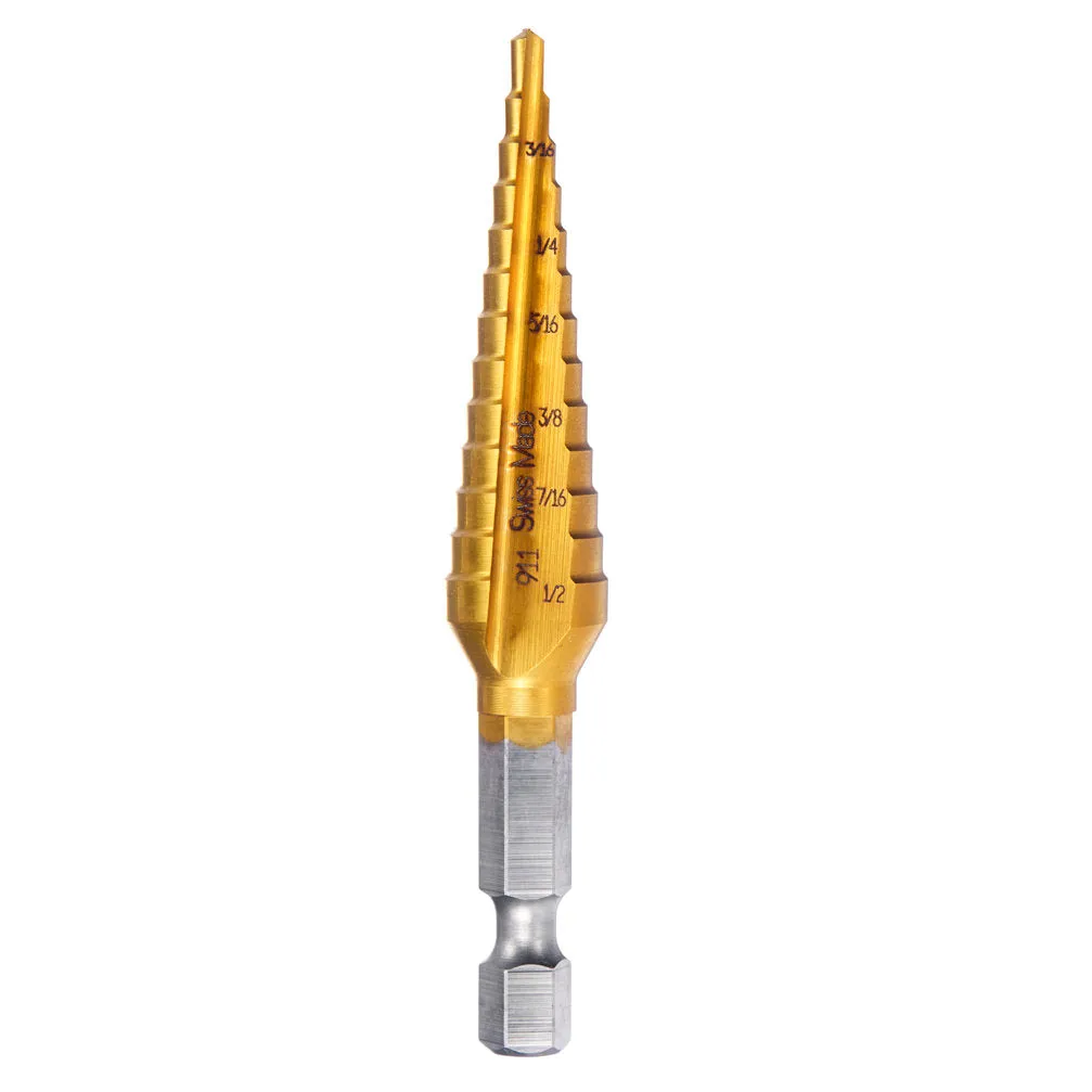 Champion 1/8" - 1/2" Hex Shank Multi-Step Drill - MSD-HEX-1
