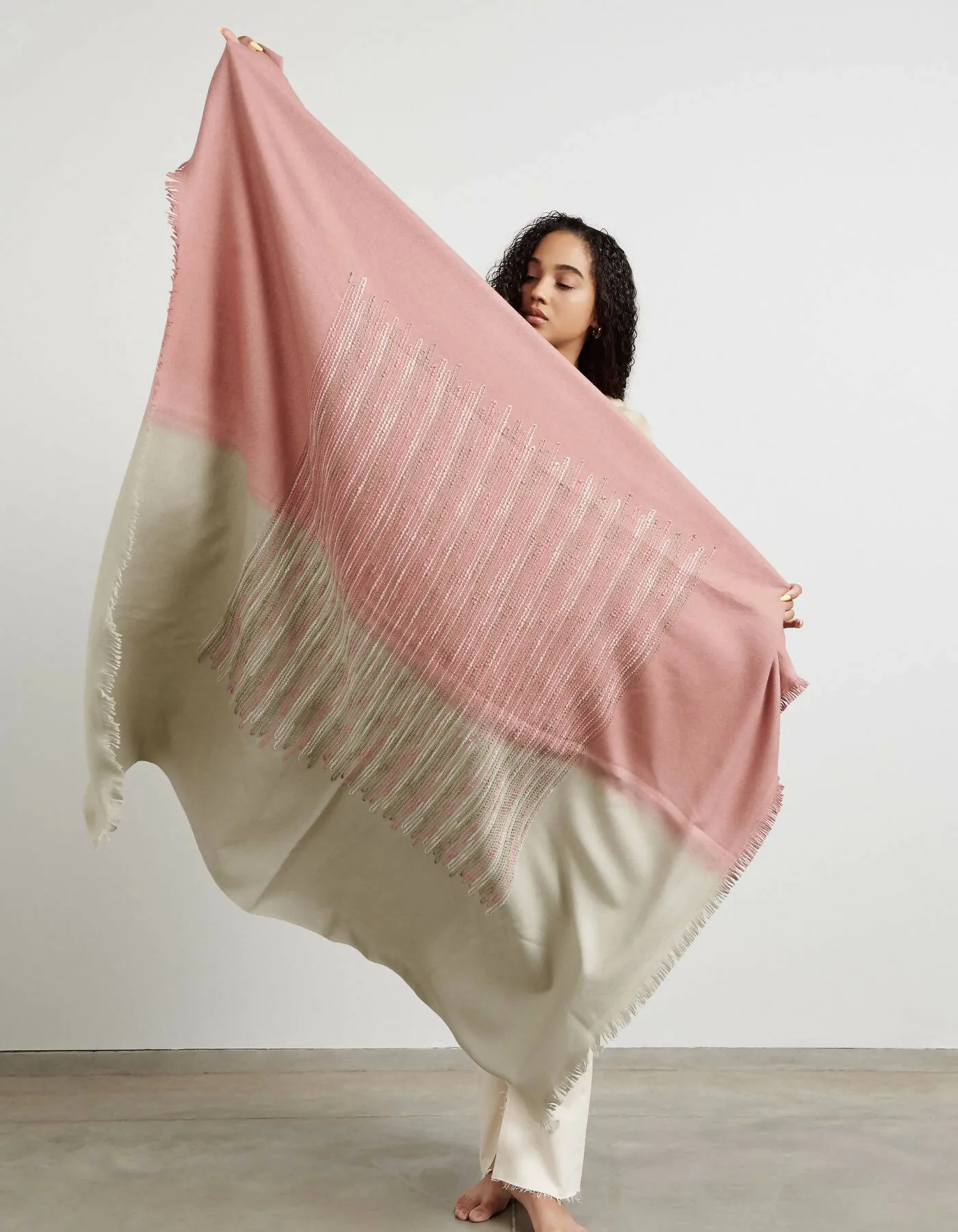 Chive Ombre Merino Shawl / Throw