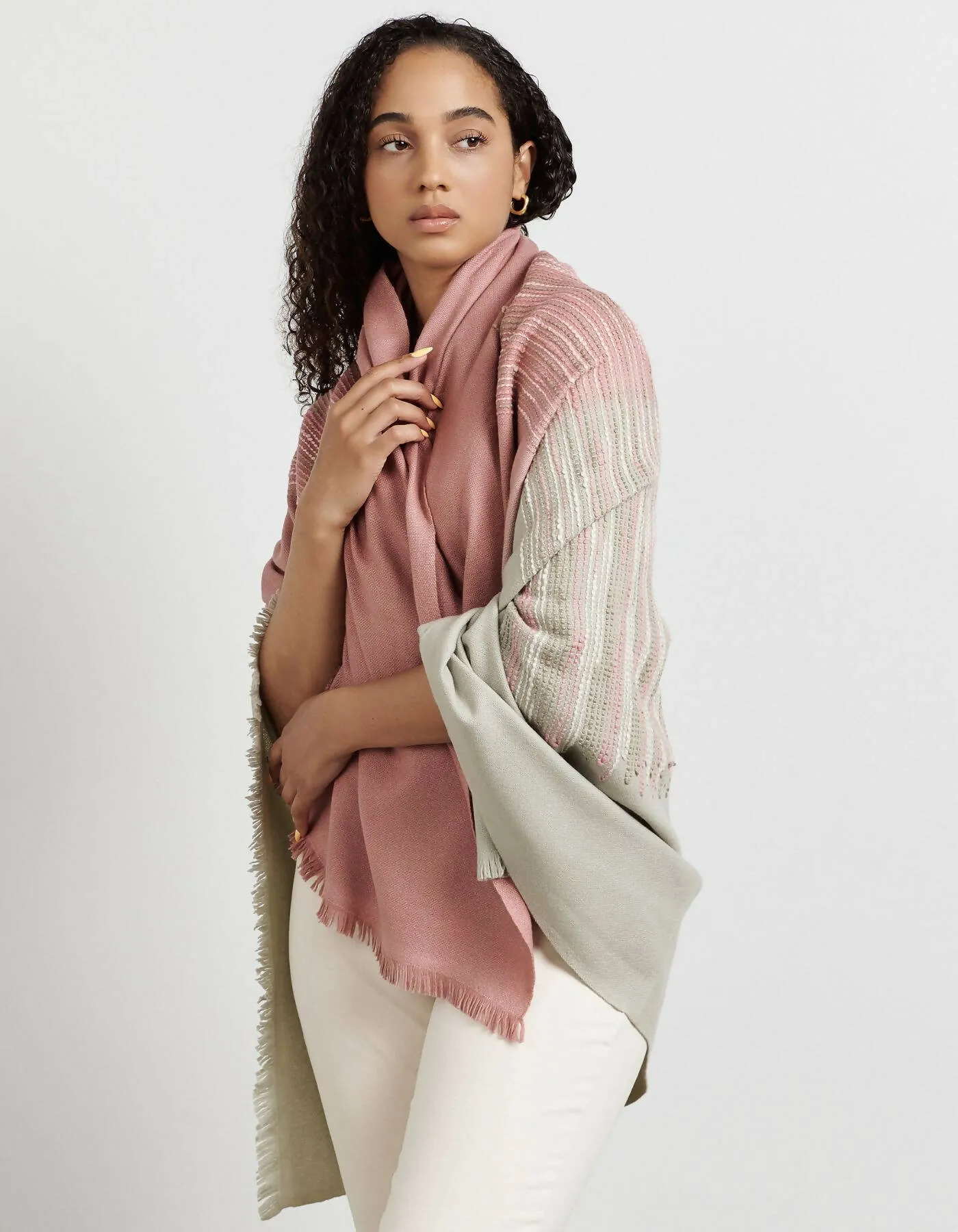 Chive Ombre Merino Shawl / Throw