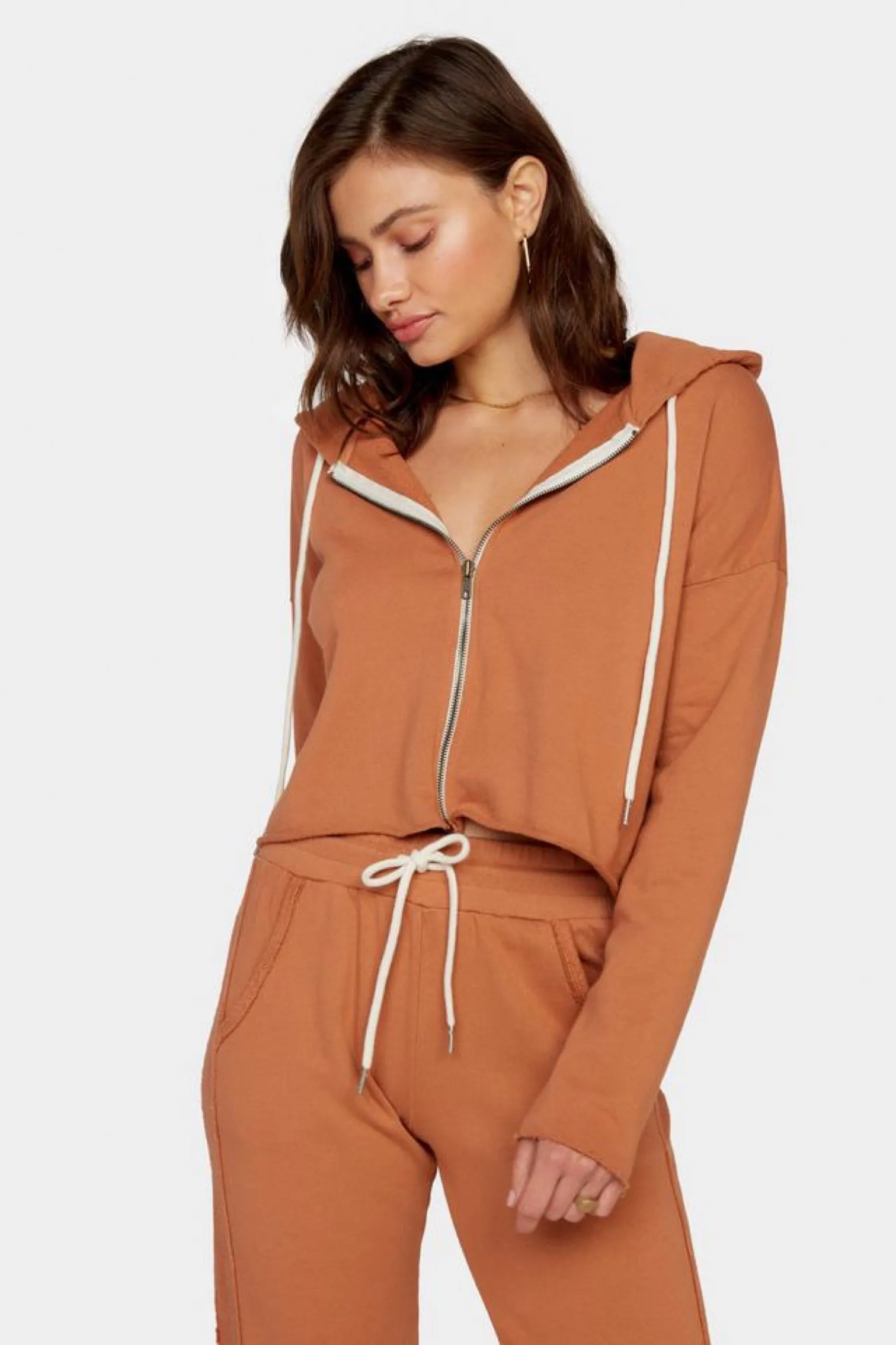Clay Lewis Cropped Hoodie