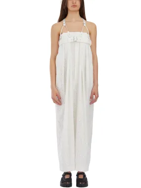 COMME DES GARÇONS Floral Embroidered Wide-Fit Women's Jumpsuit | SS24 Collection