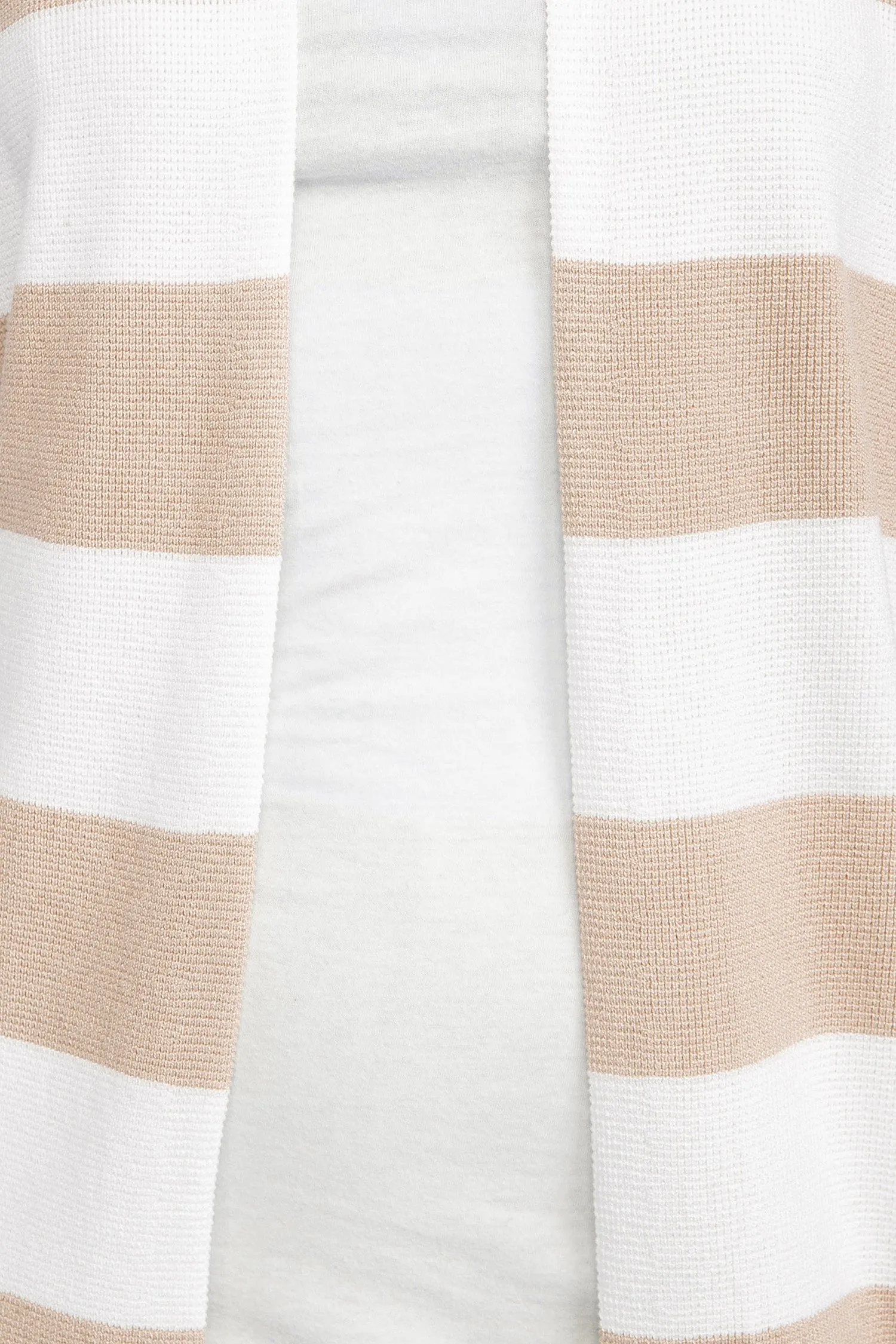 Cyrus Open Front Long Sleeve Stripe Pattern Knit Jacket