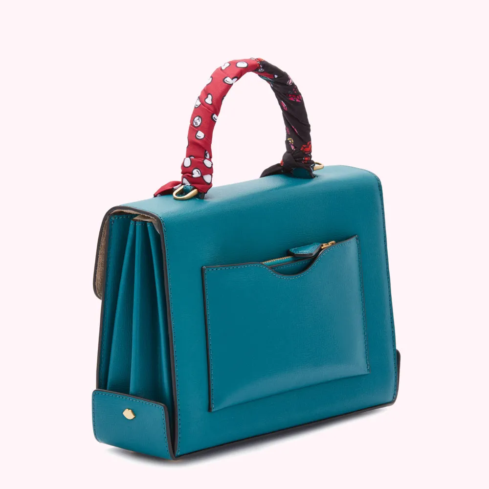 EMERALD LARGE LEATHER QUEENIE HANDBAG