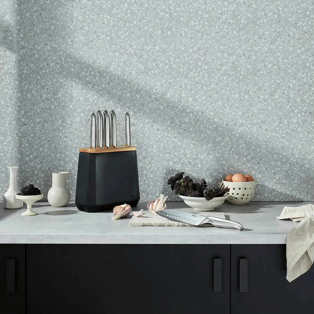 Furi Stone Knife Block Set Midnight 7 Piece