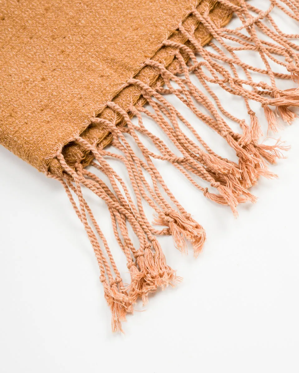 Handwoven Cotton Throw - Earthy Brown Large