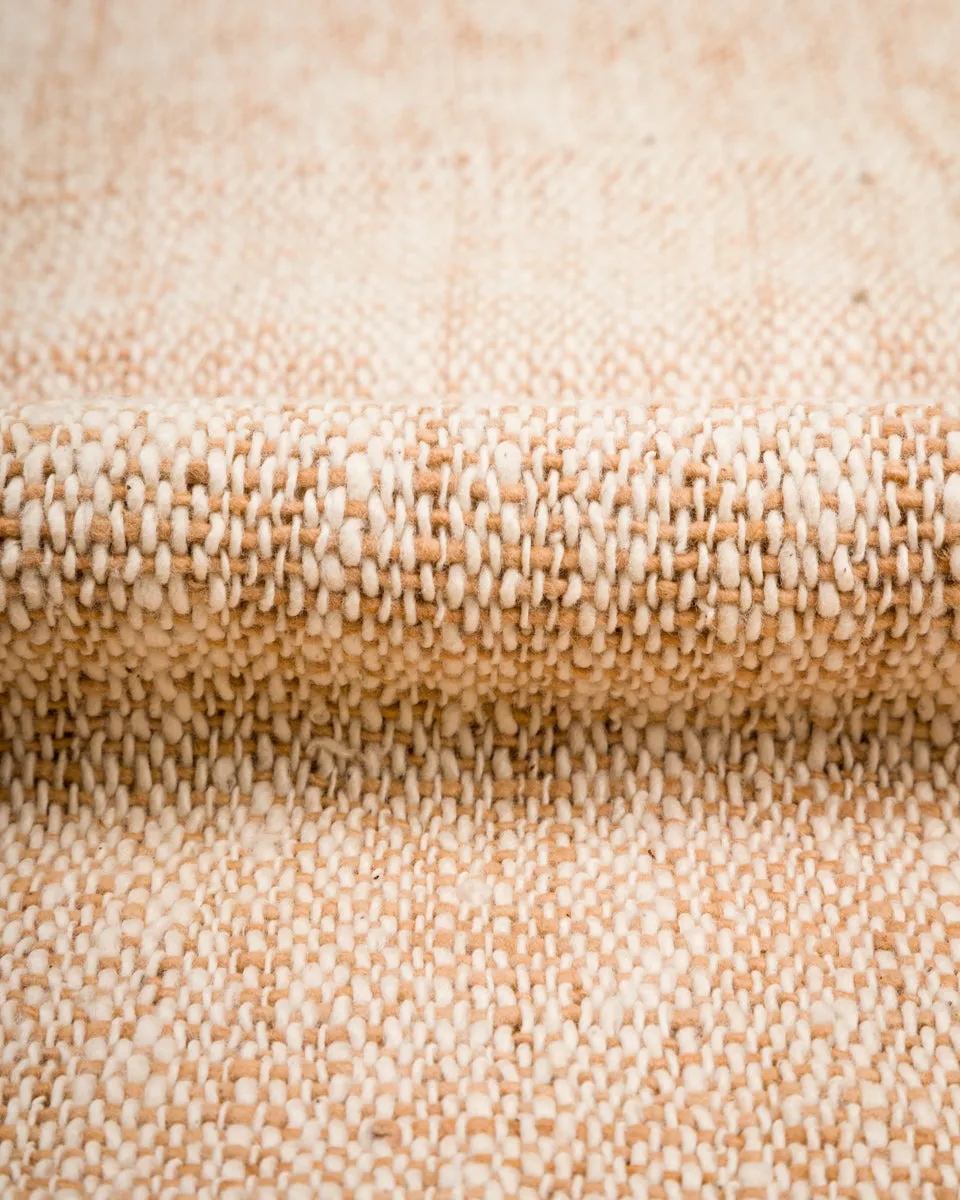 Handwoven Cotton Throw - White / Brown Large