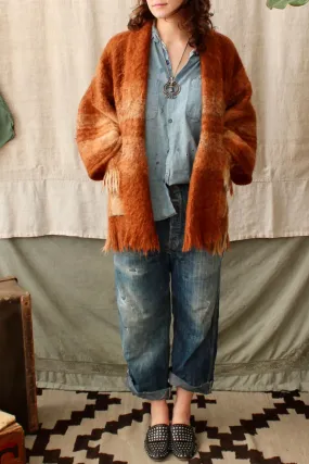 HF 158 The Highlands Foundry Heritage Rust Mohair Blanket Coat