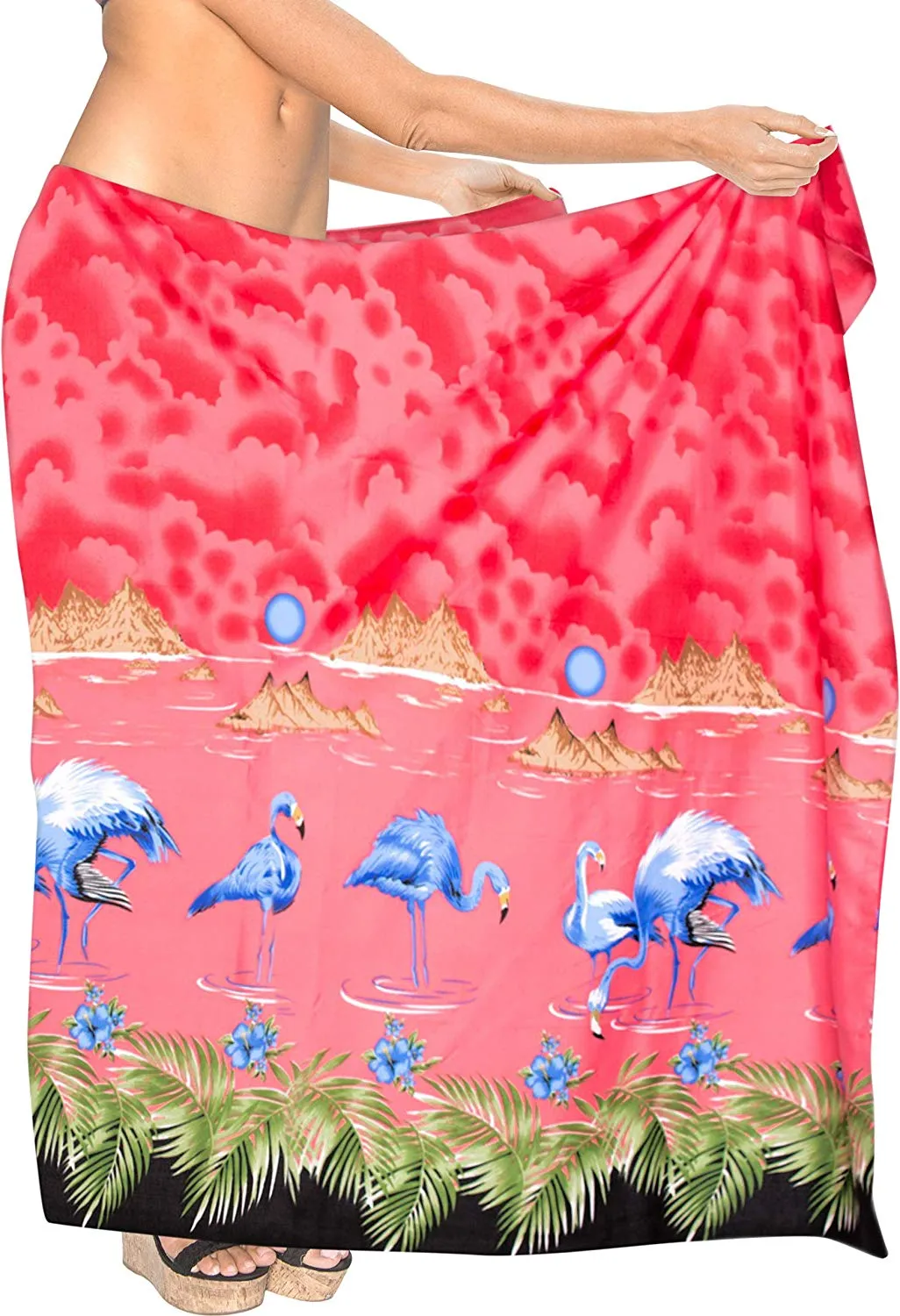 LA LEELA Women Beachwear Sarong Bikini Cover up Wrap Bathing Suit 30 Plus Size