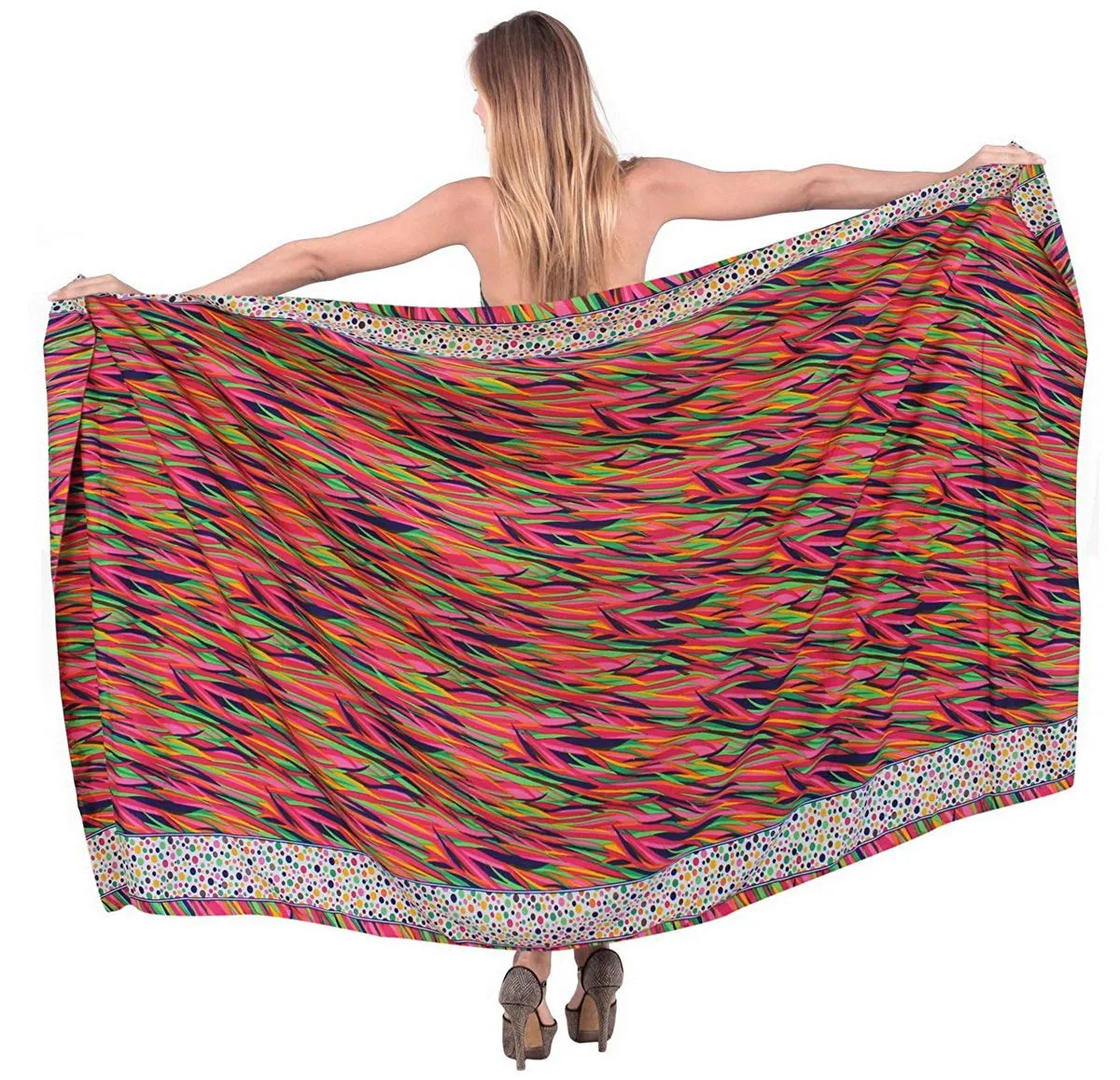 LA LEELA Women Beachwear Sarong Bikini Cover up Wrap Bathing Suit 30 Plus Size
