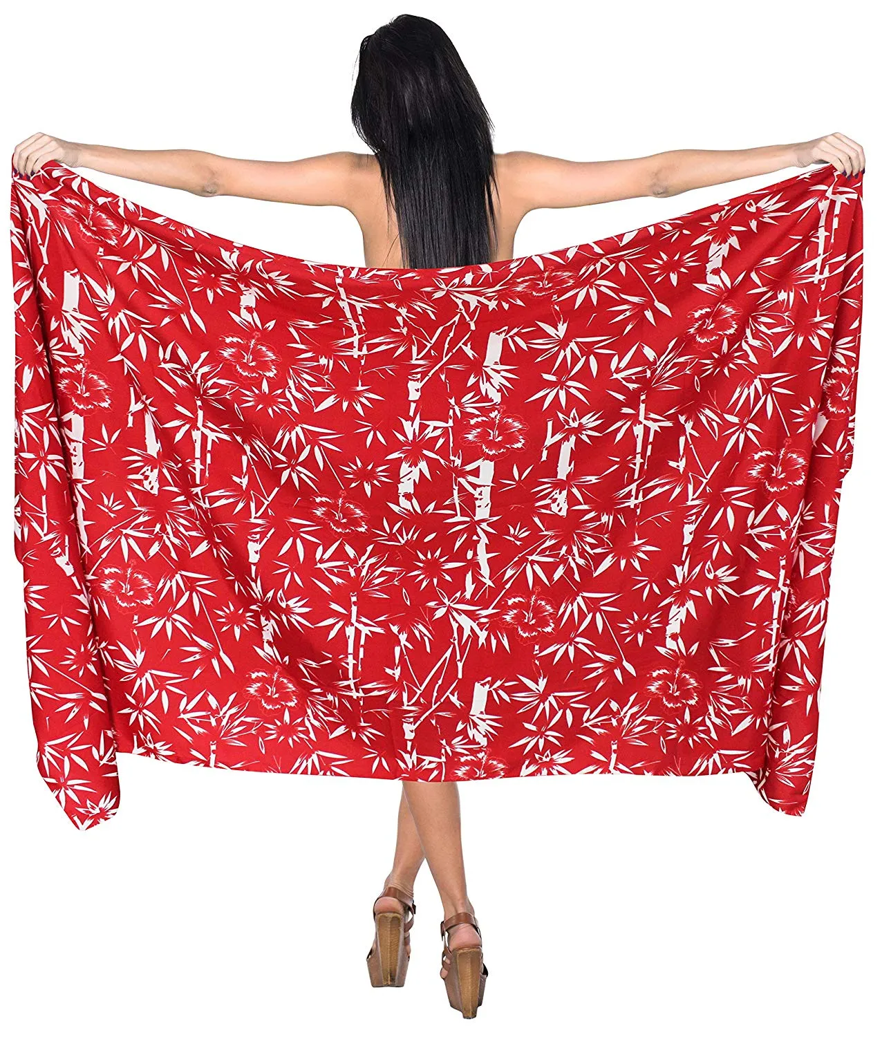LA LEELA Women Beachwear Sarong Bikini Cover up Wrap Bathing Suit 30 Plus Size