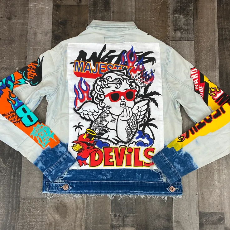 Majestik- lil angel & devil denim jean jacket