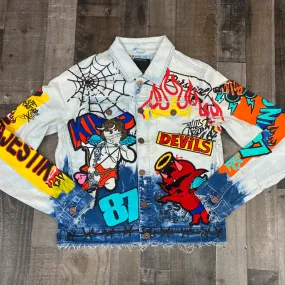 Majestik- lil angel & devil denim jean jacket
