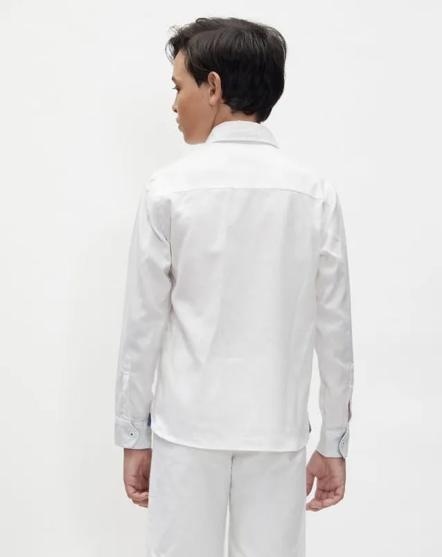 Marc Christian Kids Oxford Shirt White