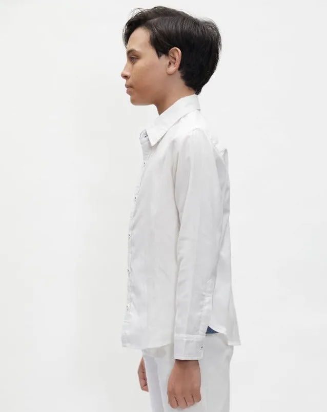 Marc Christian Kids Oxford Shirt White