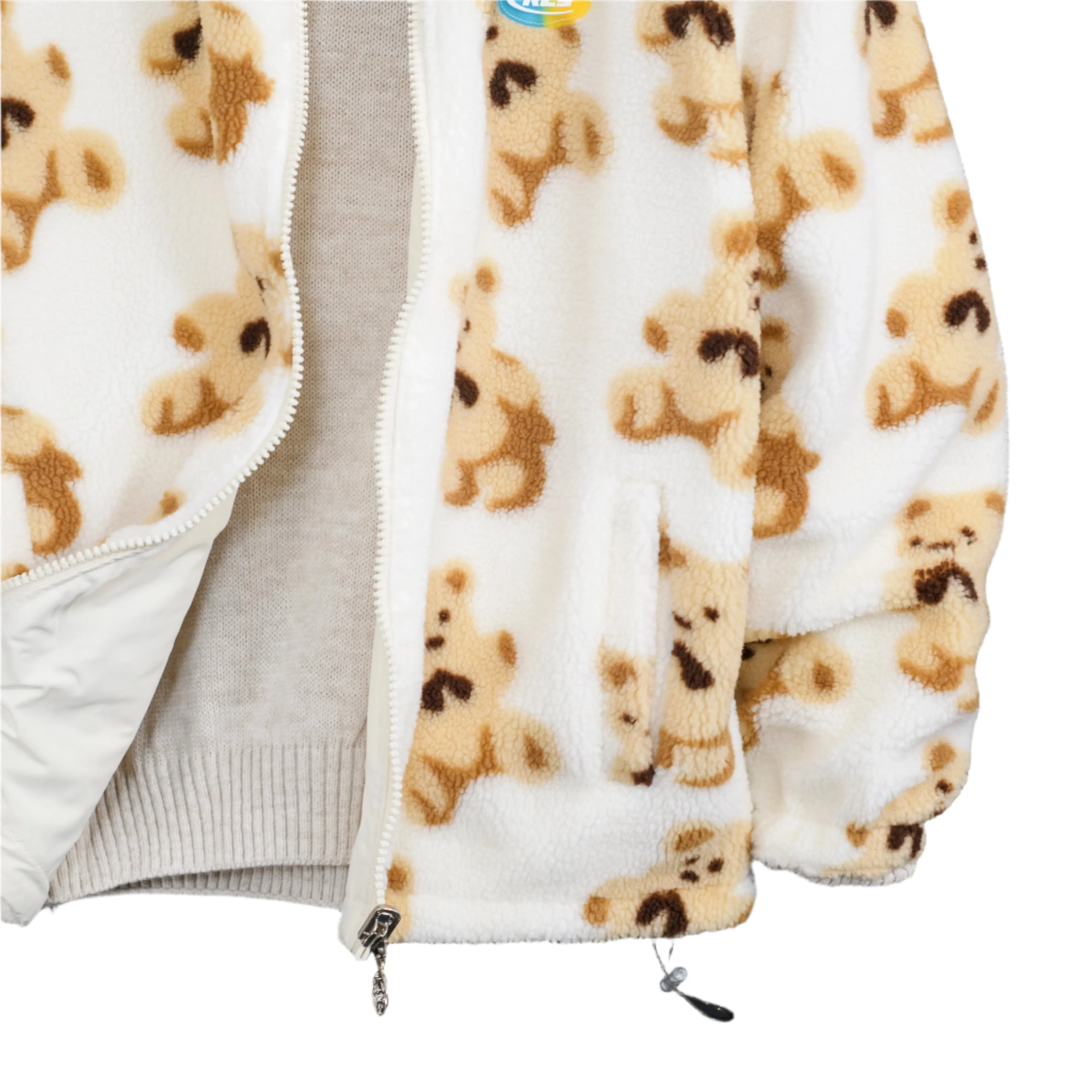 Men Teddy Bear Fleece Fluffy Winter Reversible Jacket Only.