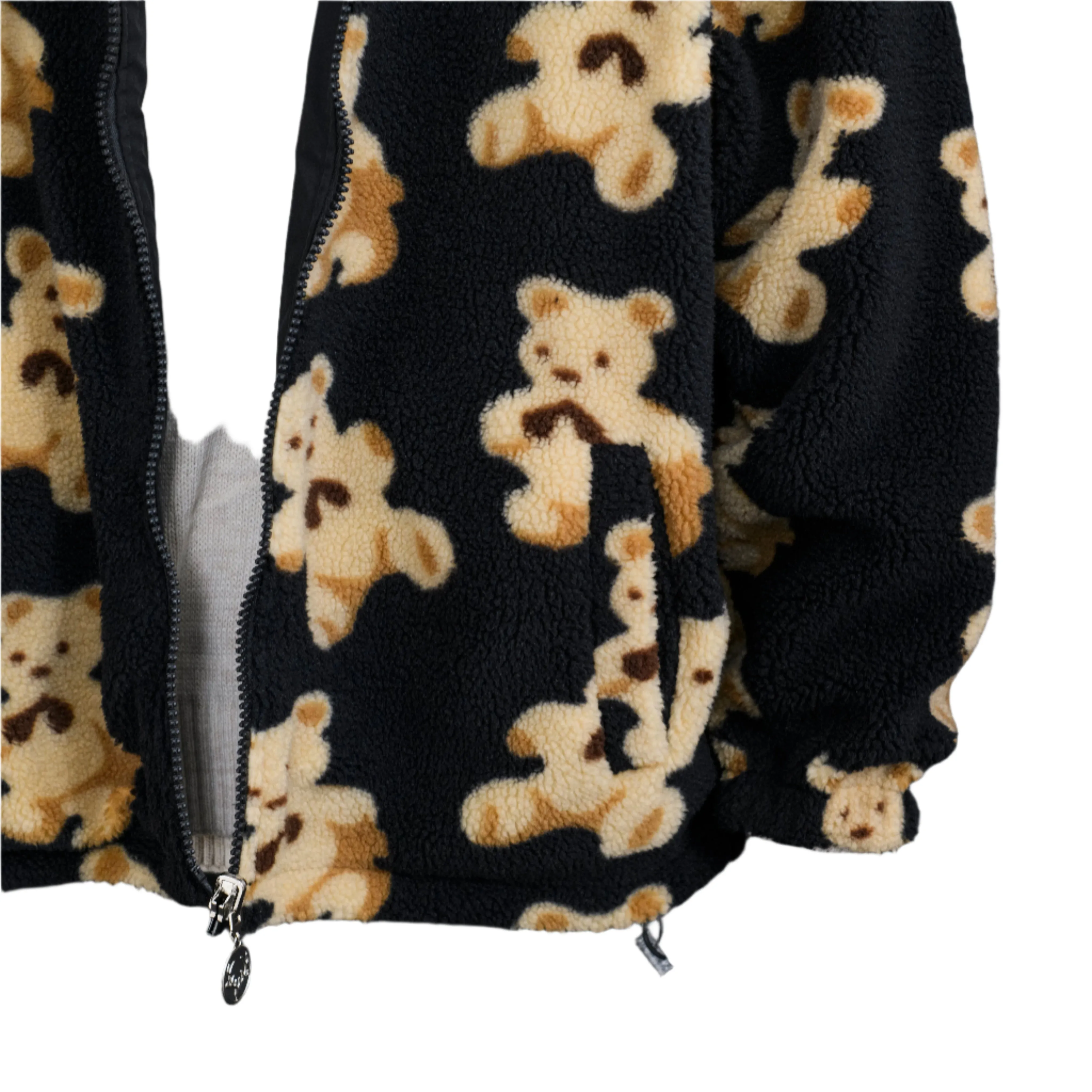 Men Teddy Bear Fleece Fluffy Winter Reversible Jacket Only.