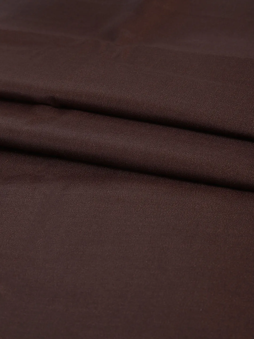 Men's Cotton Unstitched Shirt Fabric Dark Brown 2 Metres - Sojanya