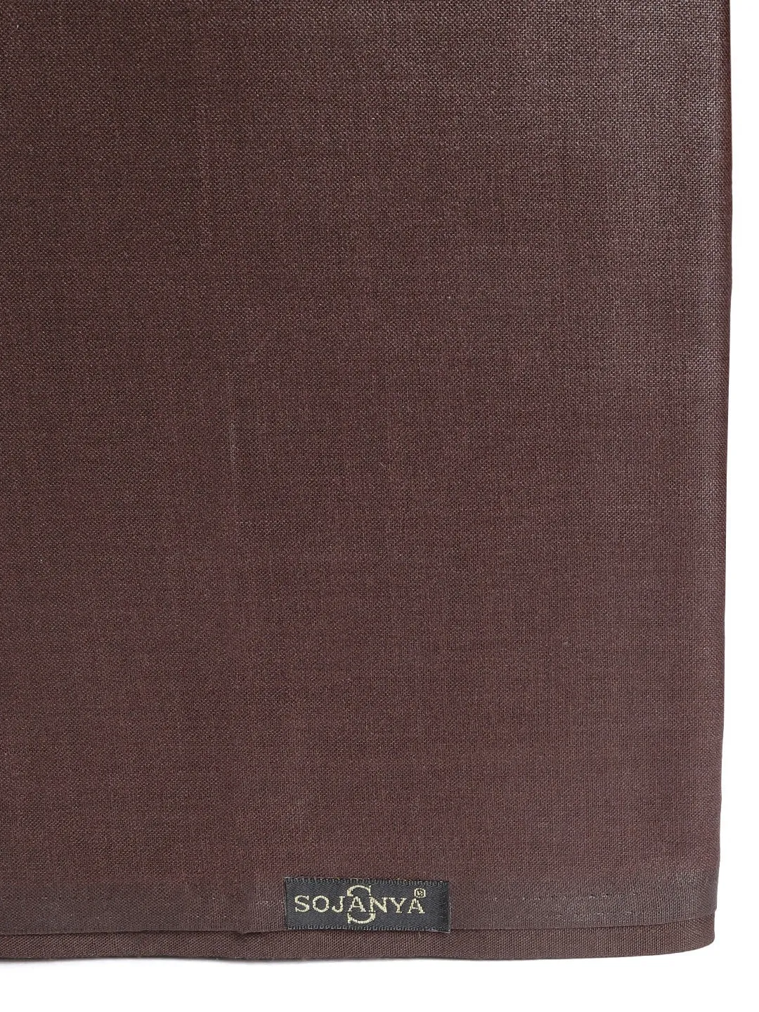 Men's Cotton Unstitched Shirt Fabric Dark Brown 2 Metres - Sojanya