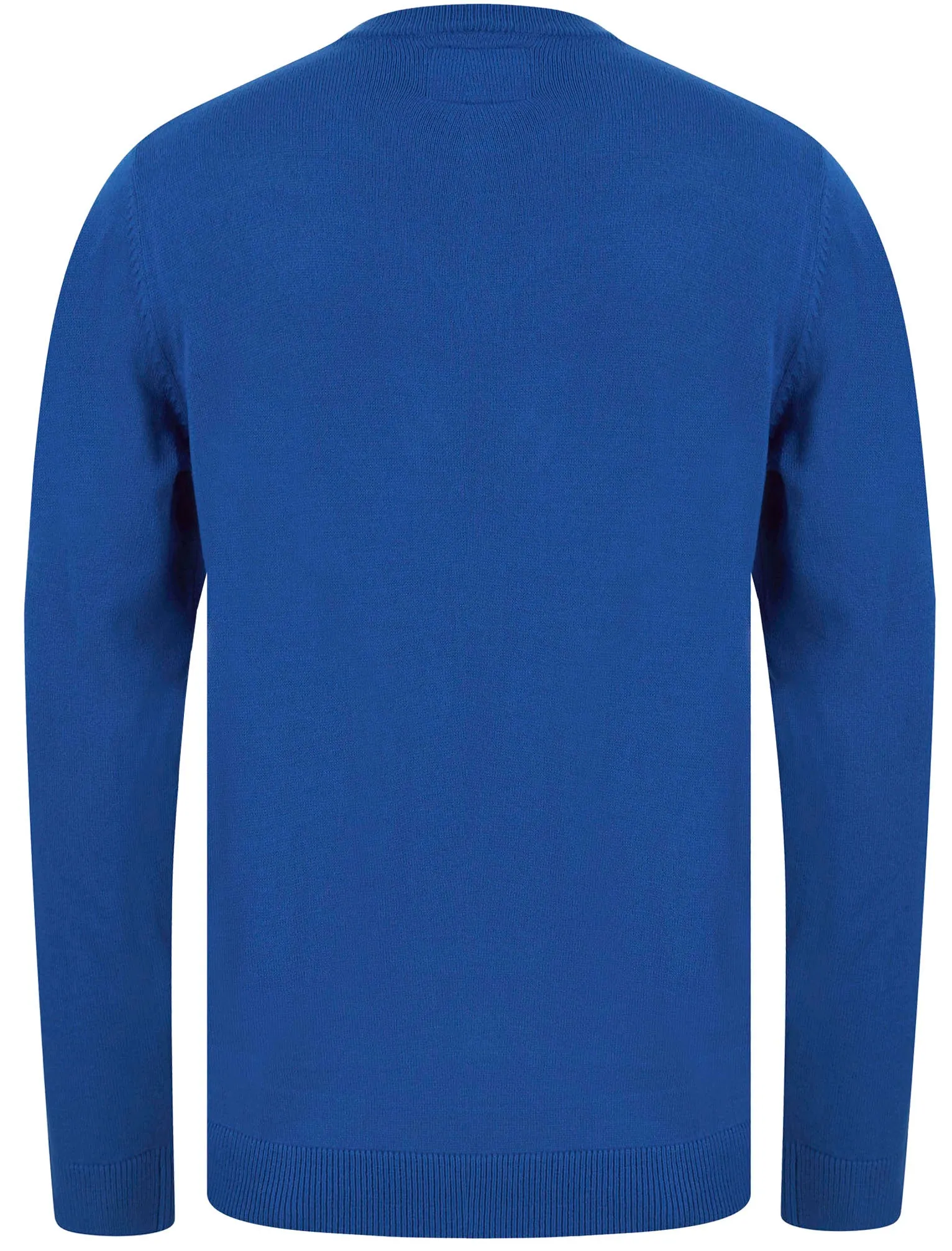Men’s Xmas Snow 2 Motif Funny Novelty Christmas Jumper in Olympian Blue - Merry Christmas