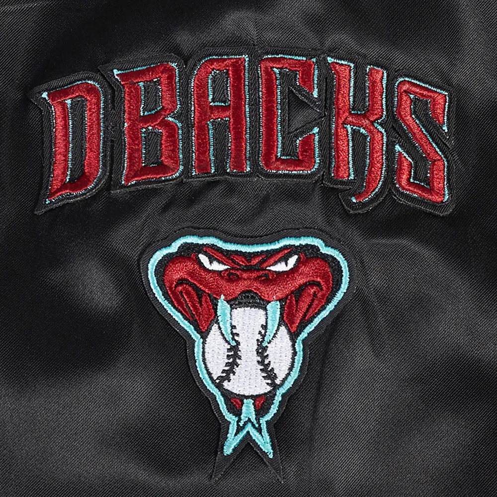 MLB ARIZONA DIAMONDBACKS CLASSIC WOMEN'S SATIN JACKET (BLACK)