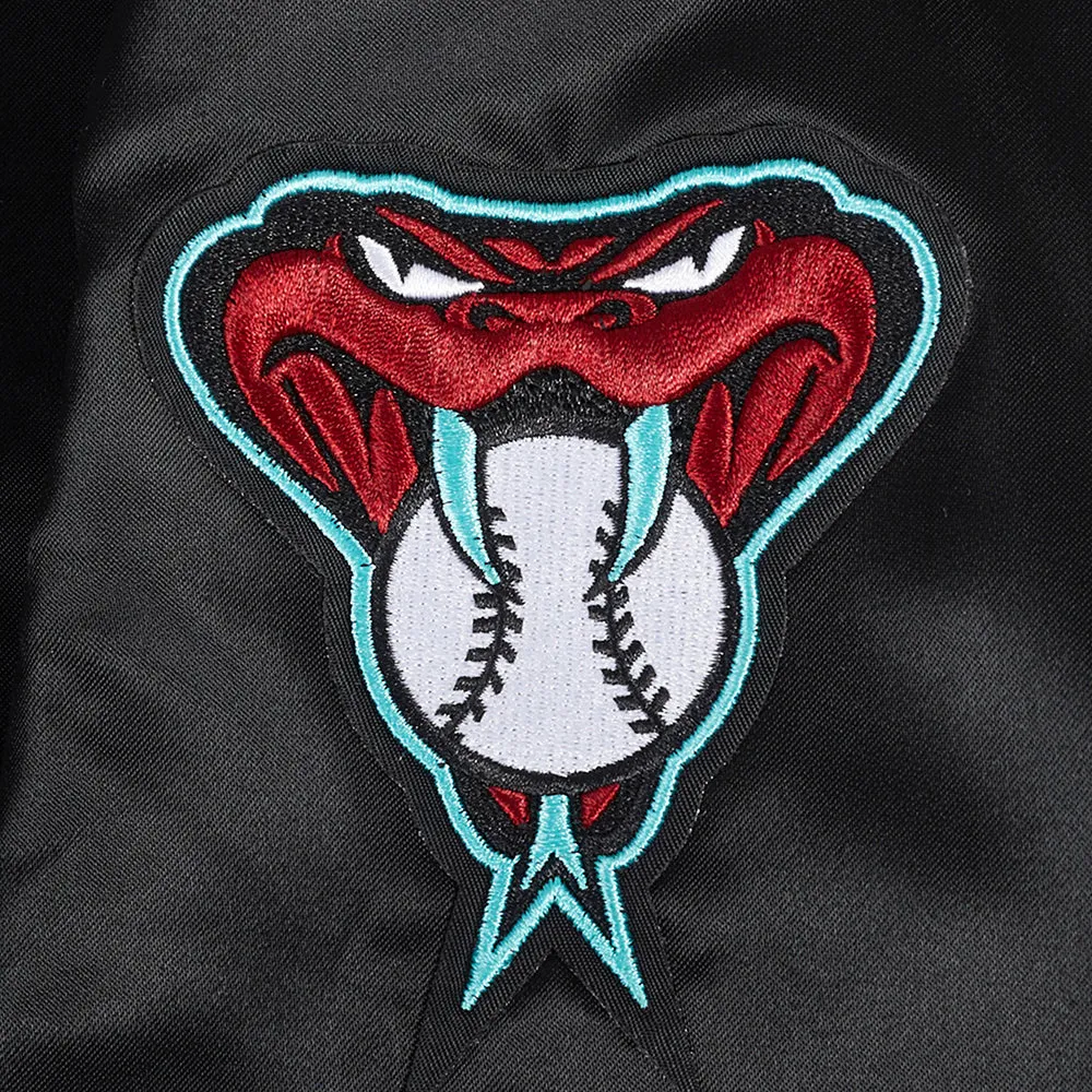 MLB ARIZONA DIAMONDBACKS CLASSIC WOMEN'S SATIN JACKET (BLACK)