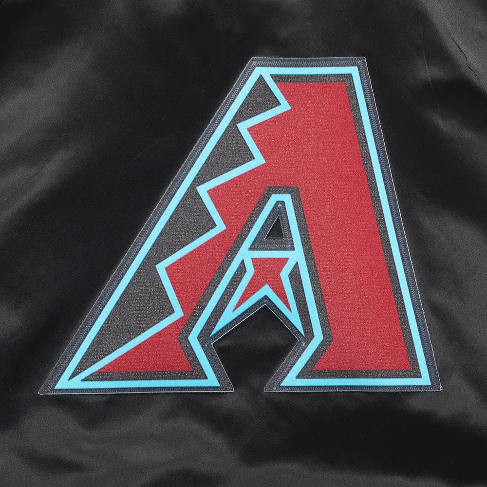 MLB ARIZONA DIAMONDBACKS CLASSIC WOMEN'S SATIN JACKET (BLACK)