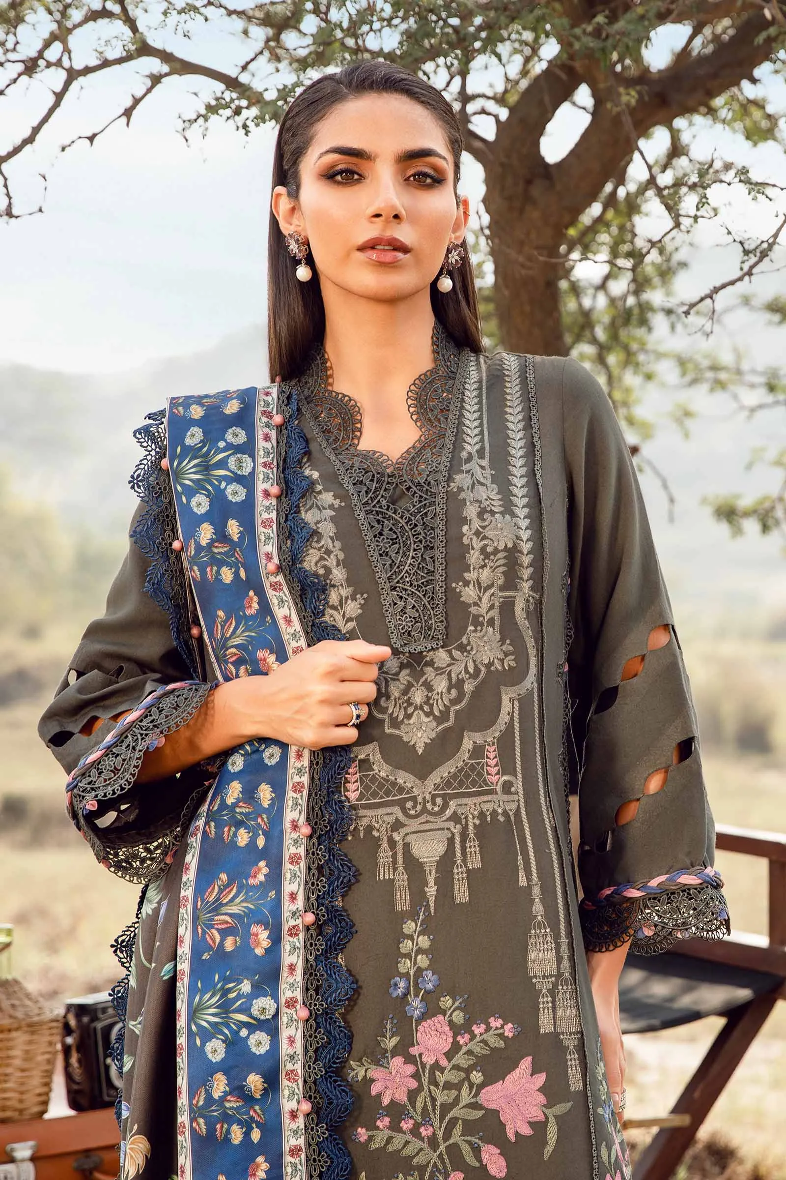 Mprints'24 - 3 Piece Unstitched Printed Linen Suit | MPT-2401-A