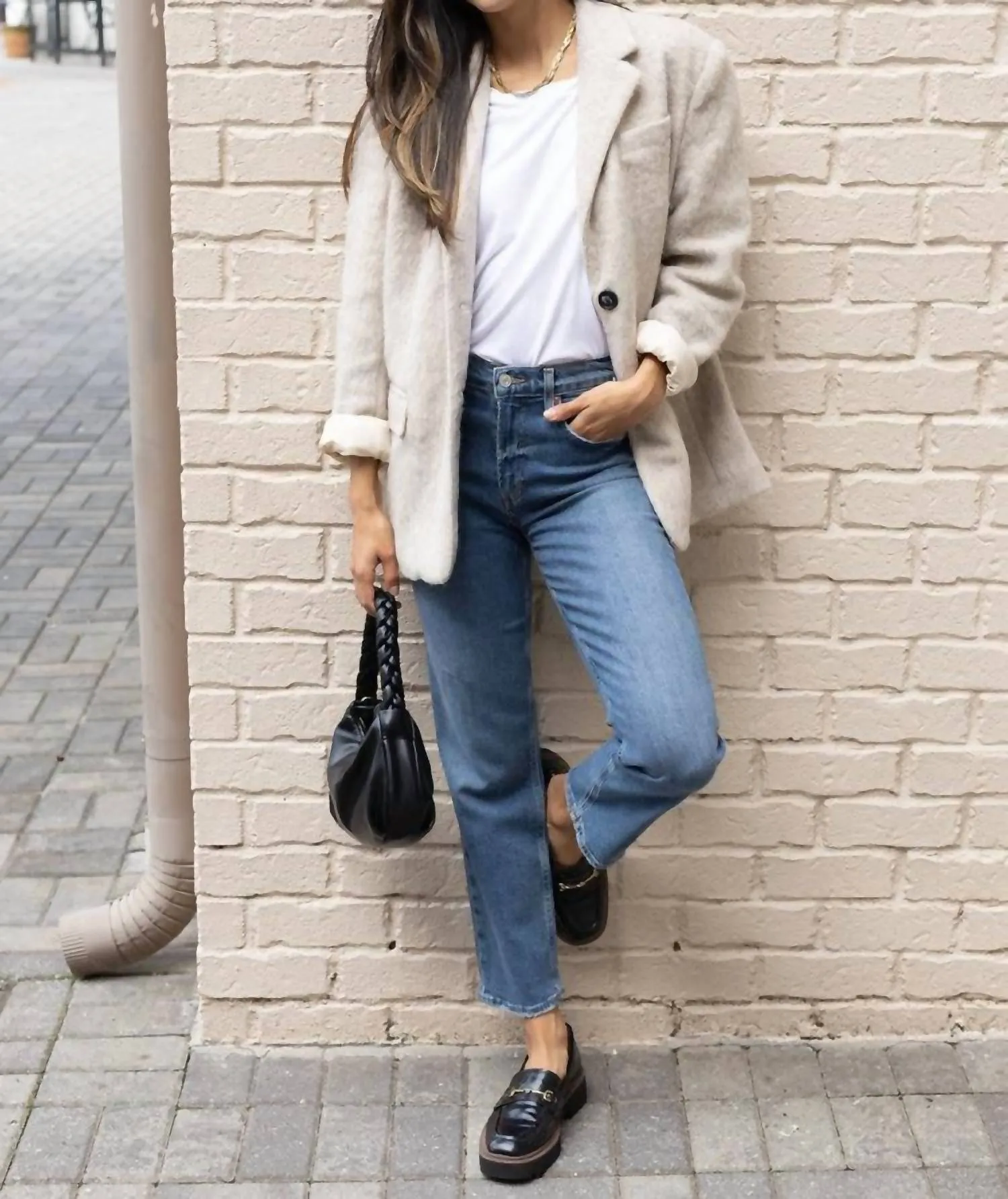 Nana Blazer Coat In Oatmeal