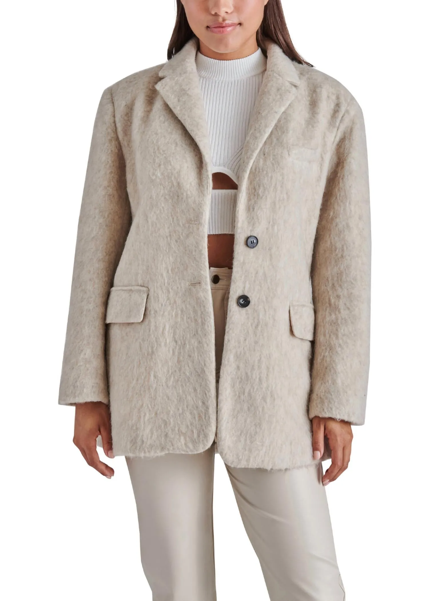 Nana Blazer Coat In Oatmeal