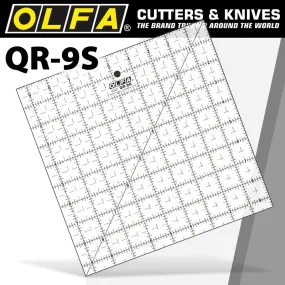 OLFA QUILT RULER 9' X 9' SQUARE WITH GRID RUL QR-9S