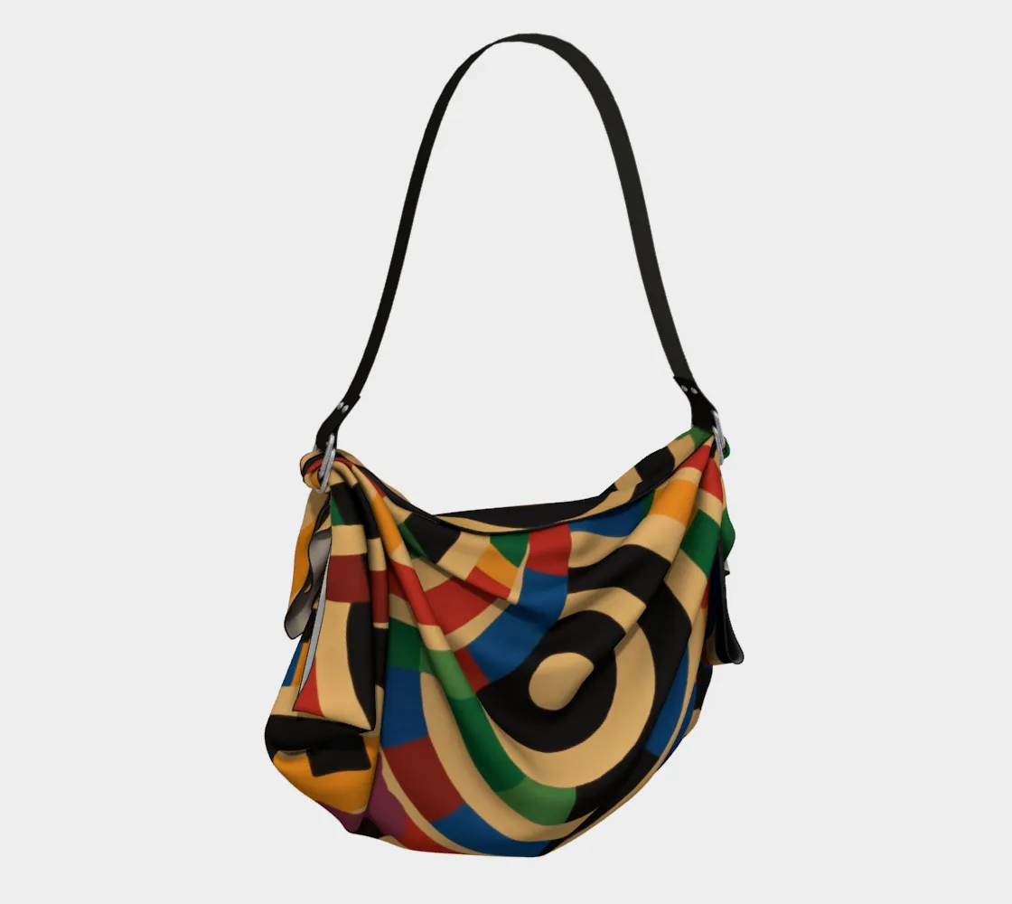 Primary Concentric Rainbow Hobo Scarf Bag