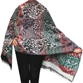 Shawls and Scarves Jamawar Boiled Wool Wrap India Clothing Gift (74 x 28inches)