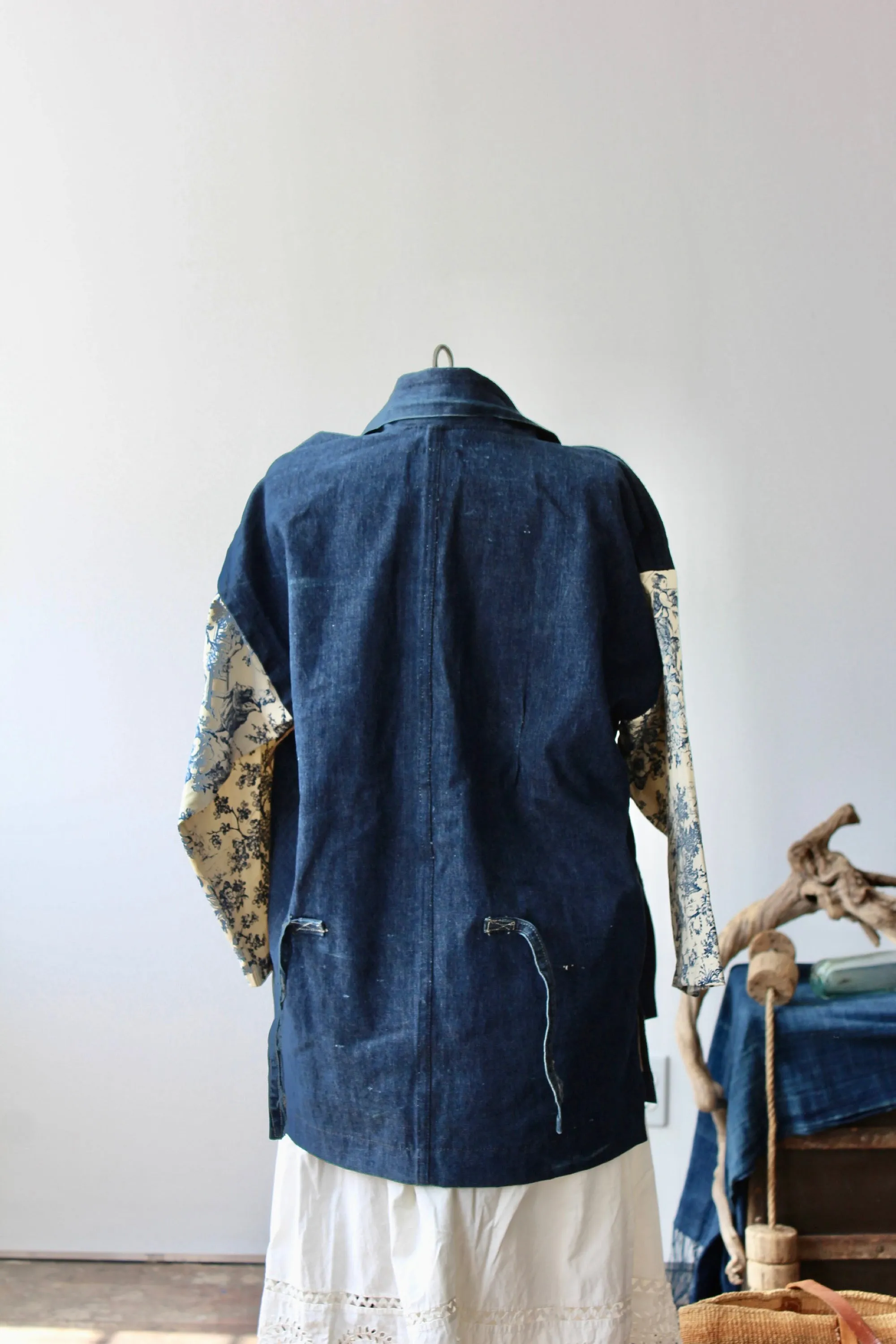 The Highlands Foundry Heritage Denim   Toile Haori Jacket THF29