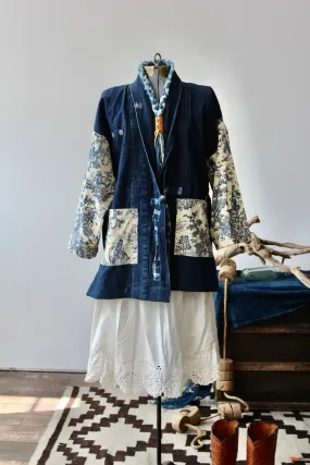 The Highlands Foundry Heritage Denim   Toile Haori Jacket THF29