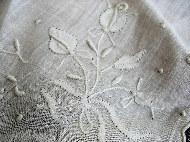 Vintage MADEIRA Embroidered Hankie Handkerchief WhiteWork Embroidery Openwork Wedding Bridal Bridesmaid Special Hanky Lady Heritage Label