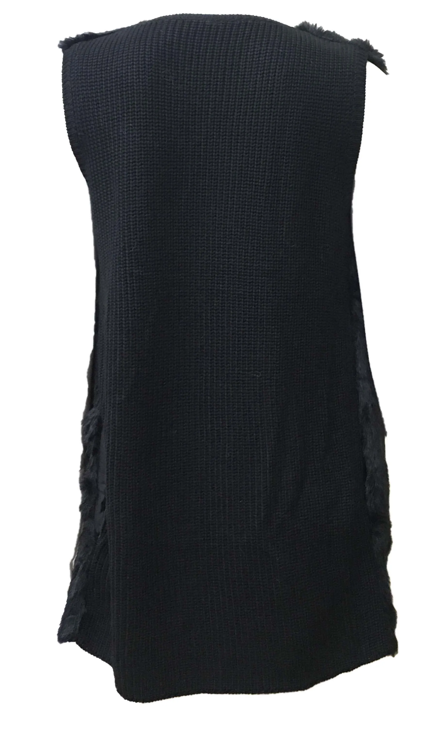 ZW16488SS Black Faux Fur Vest (Pack)